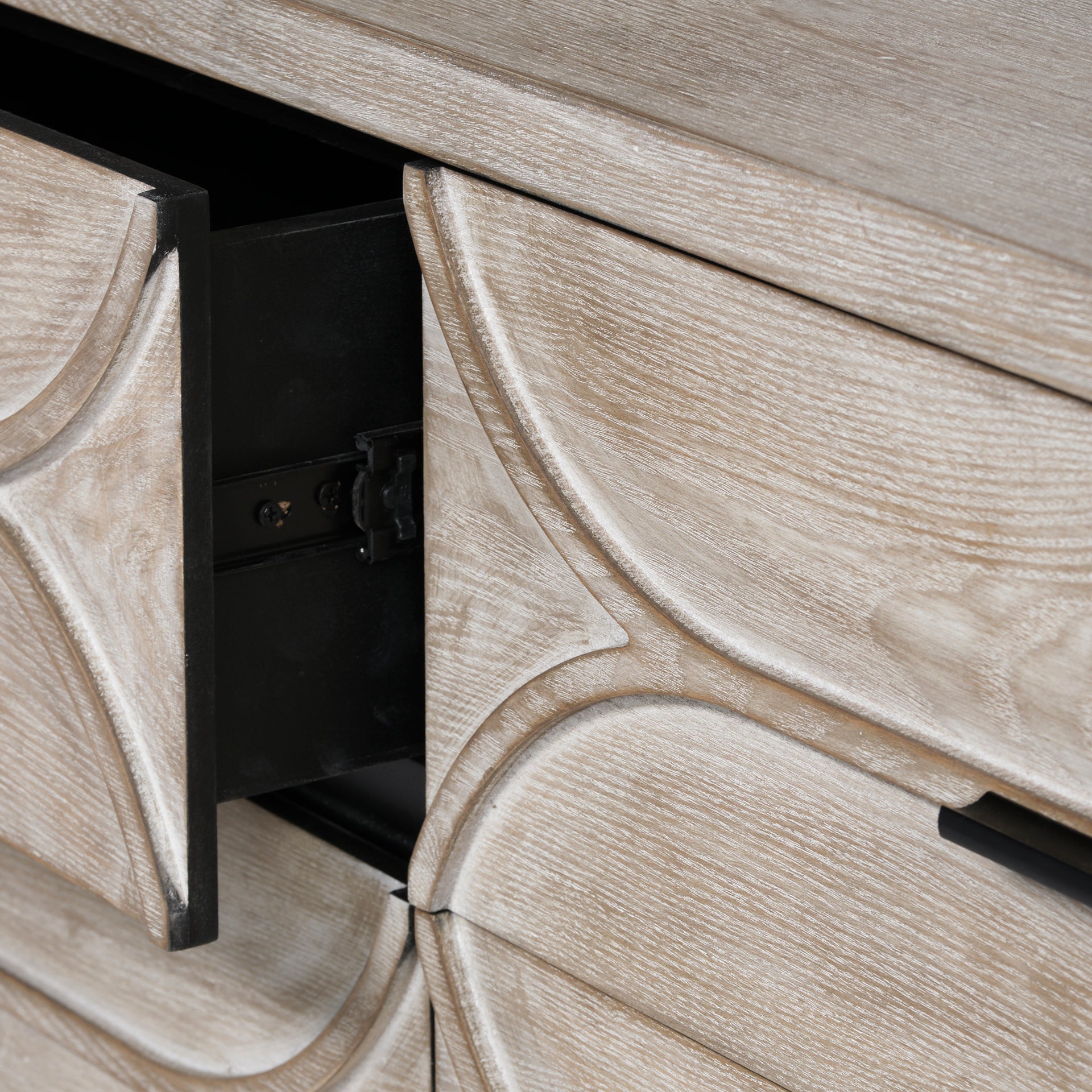 Giselle Sideboard Brown Wood | Black Metal - sideboards-and-buffets