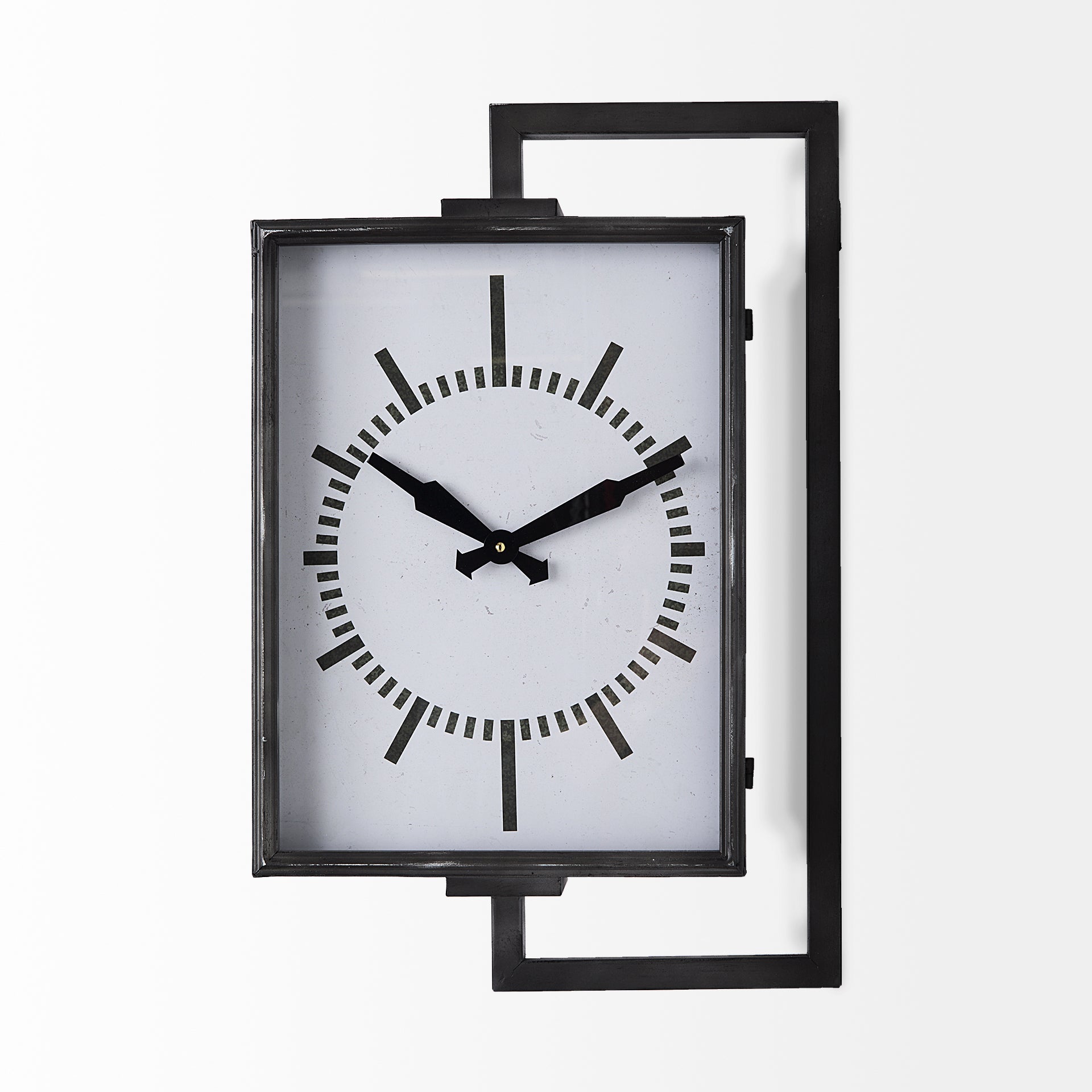 Hagar Rectangular Large Industrial Wall Clock