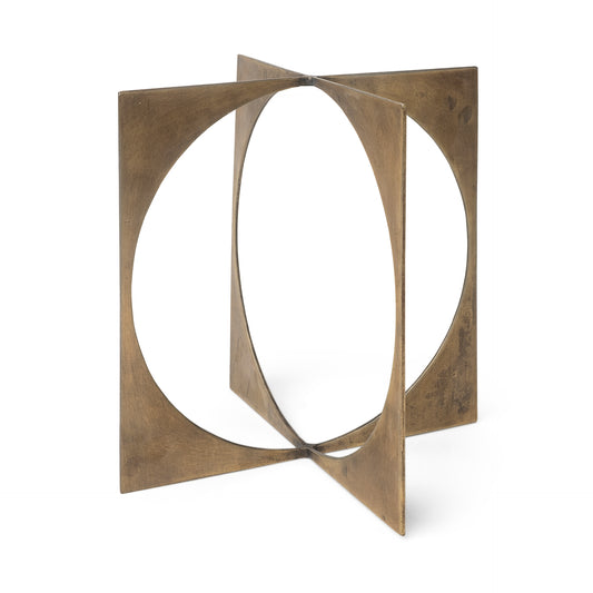 Lima II (Large) 10L x 10W Gold Geometric Decorative Object