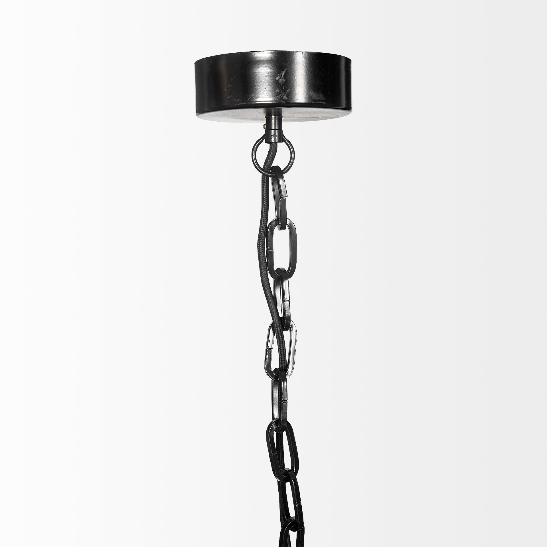 Antigon Chandelier Black Metal | Glass - chandeliers