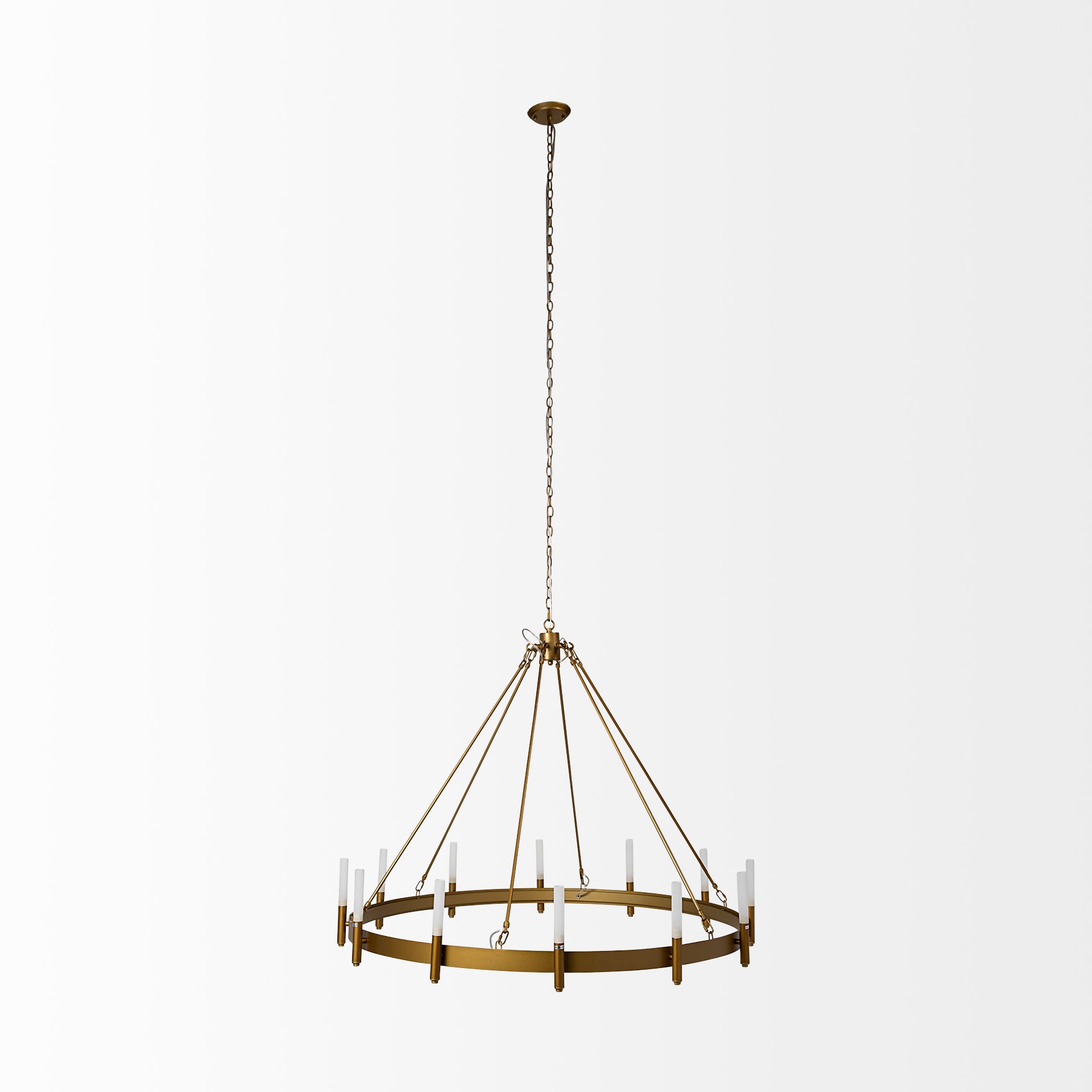 Decamp Chandelier Gold Metal - chandeliers