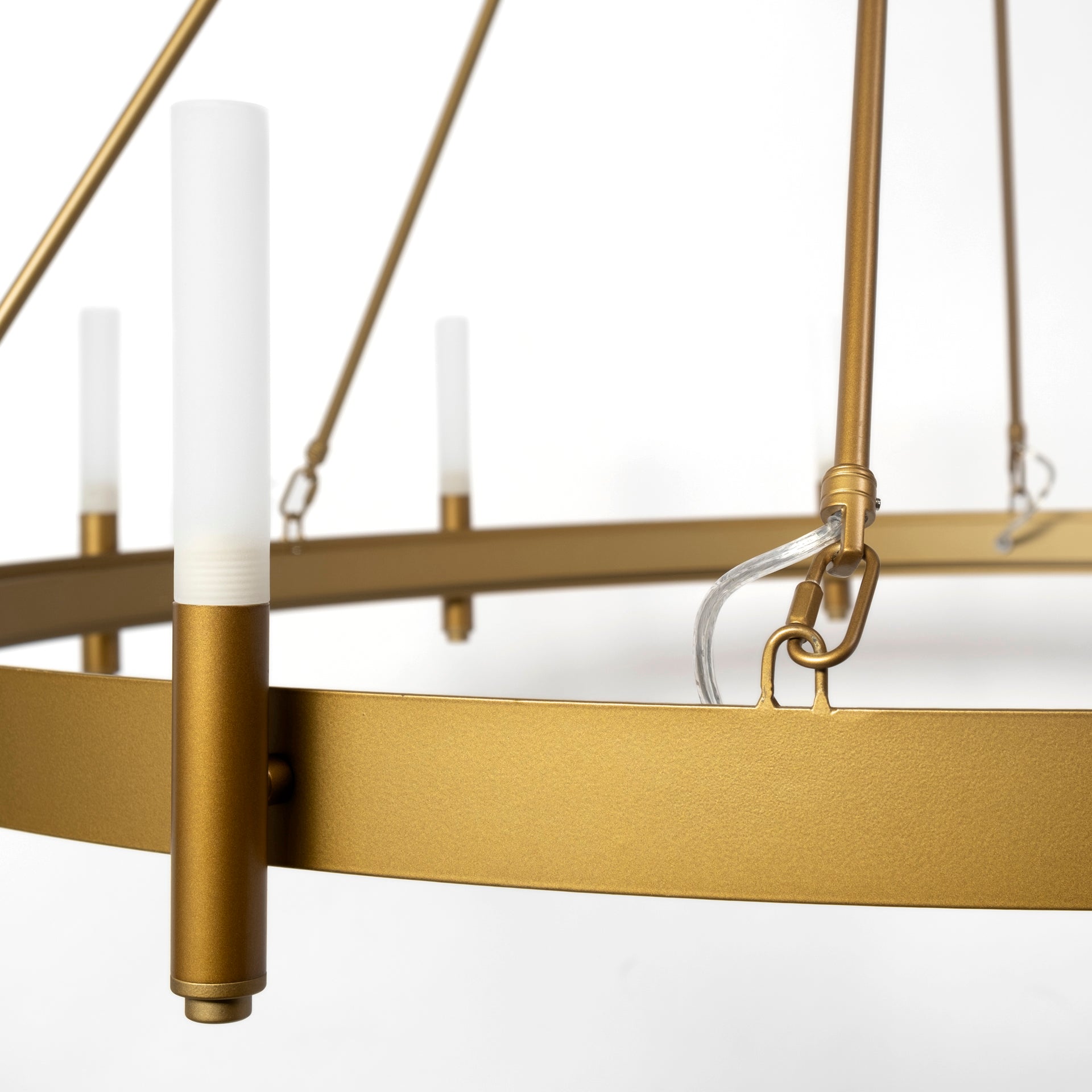 Decamp Chandelier Gold Metal - chandeliers