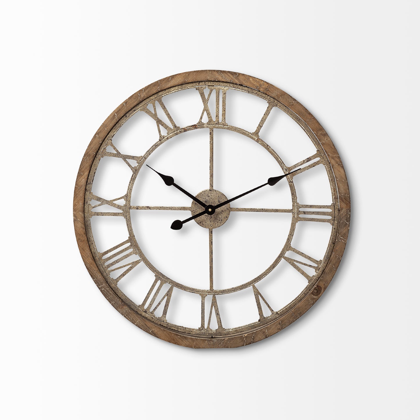 Mething Light Brown  25" Medium Farmhouse Wall Clock