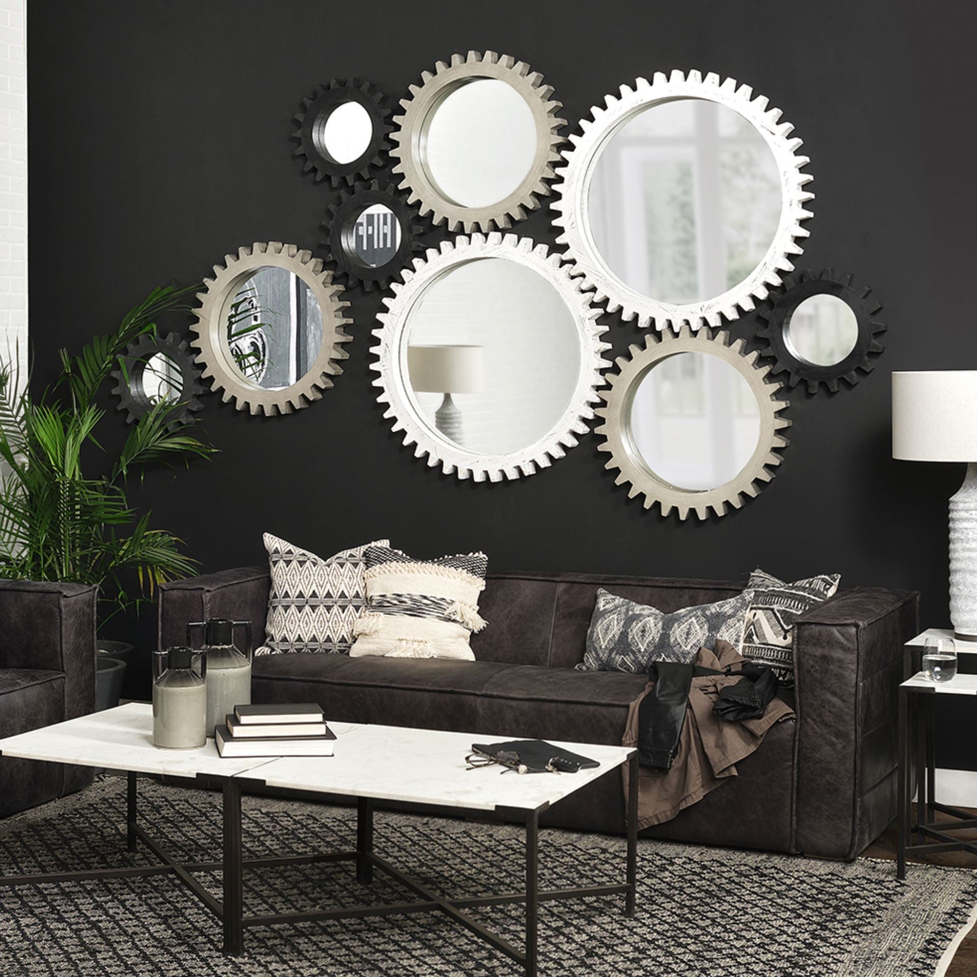 Beardell 18x18 Cream And Black Details With Tassels Pillow Cover