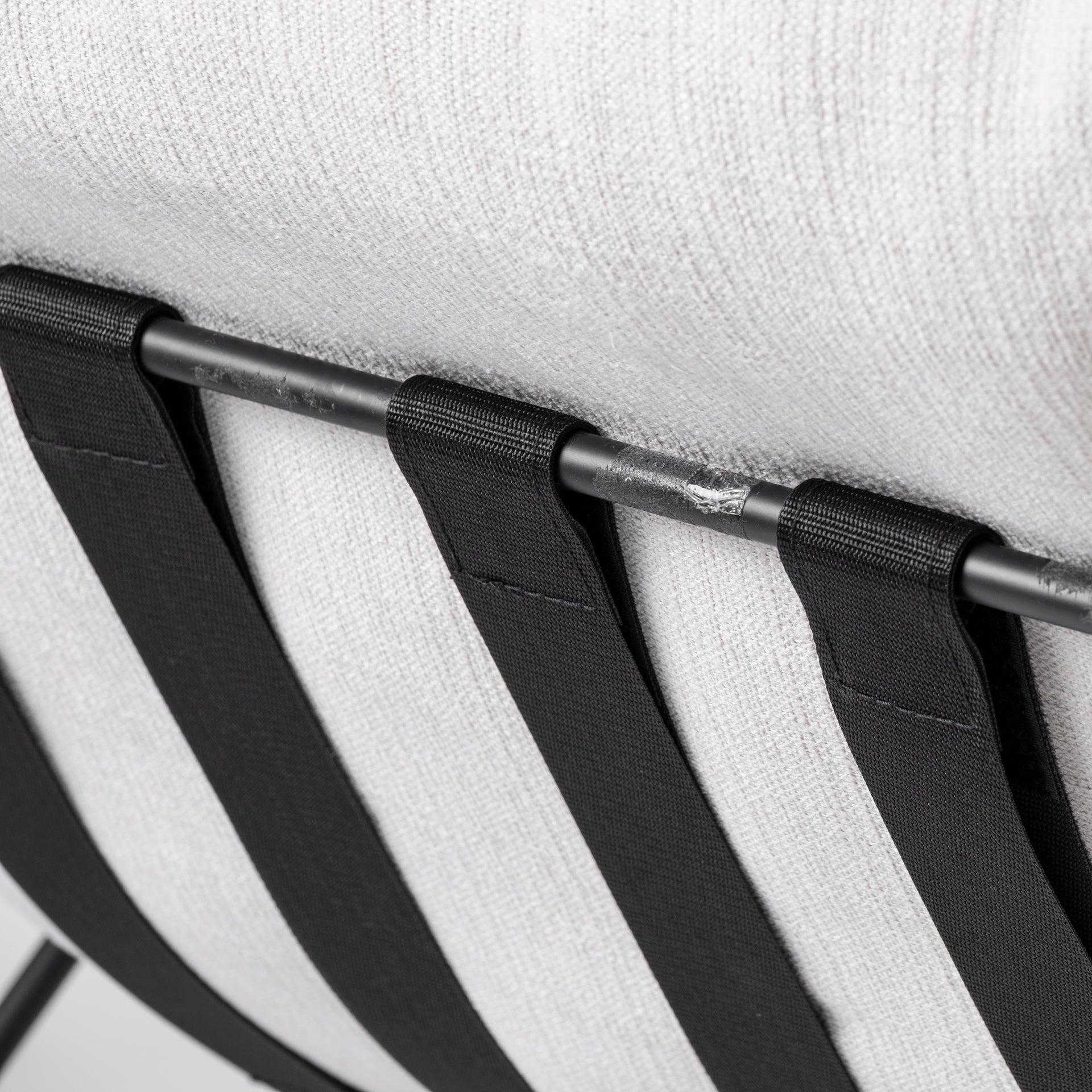 Leonidas Accent Chair Cream Fabric | Black Metal - accent-chairs