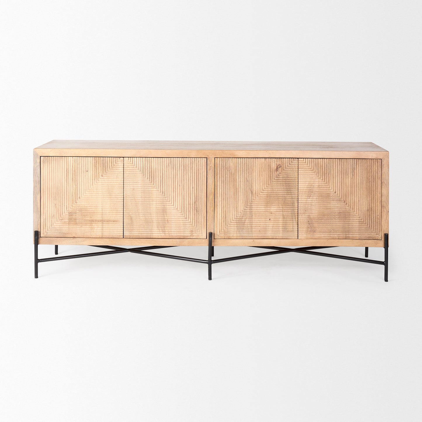 Cairo Sideboard Brown Wood | Black Metal