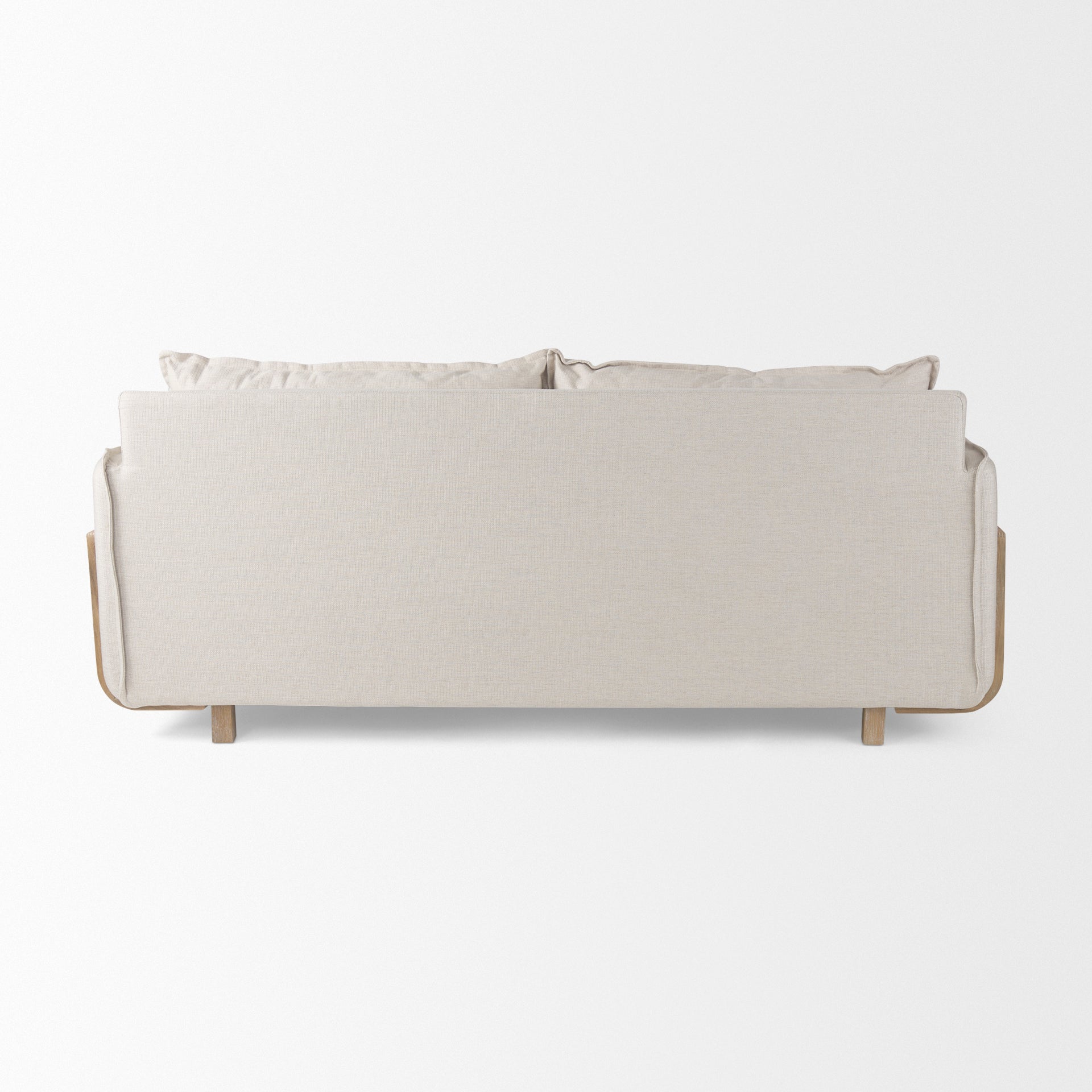 Roy I 84" Beige Upholstered Three Seater Sofa