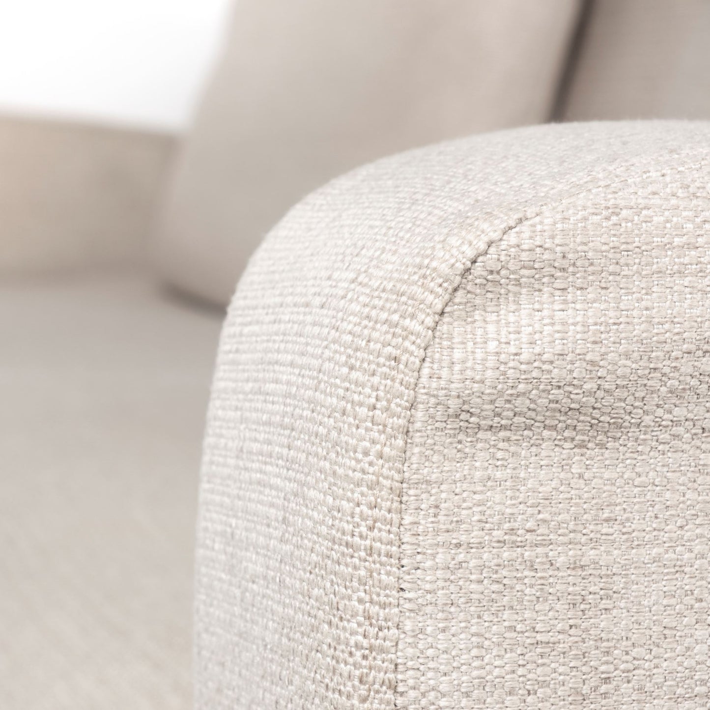 Denly II 92.5W  Beige Slipcover Three Seater Sofa