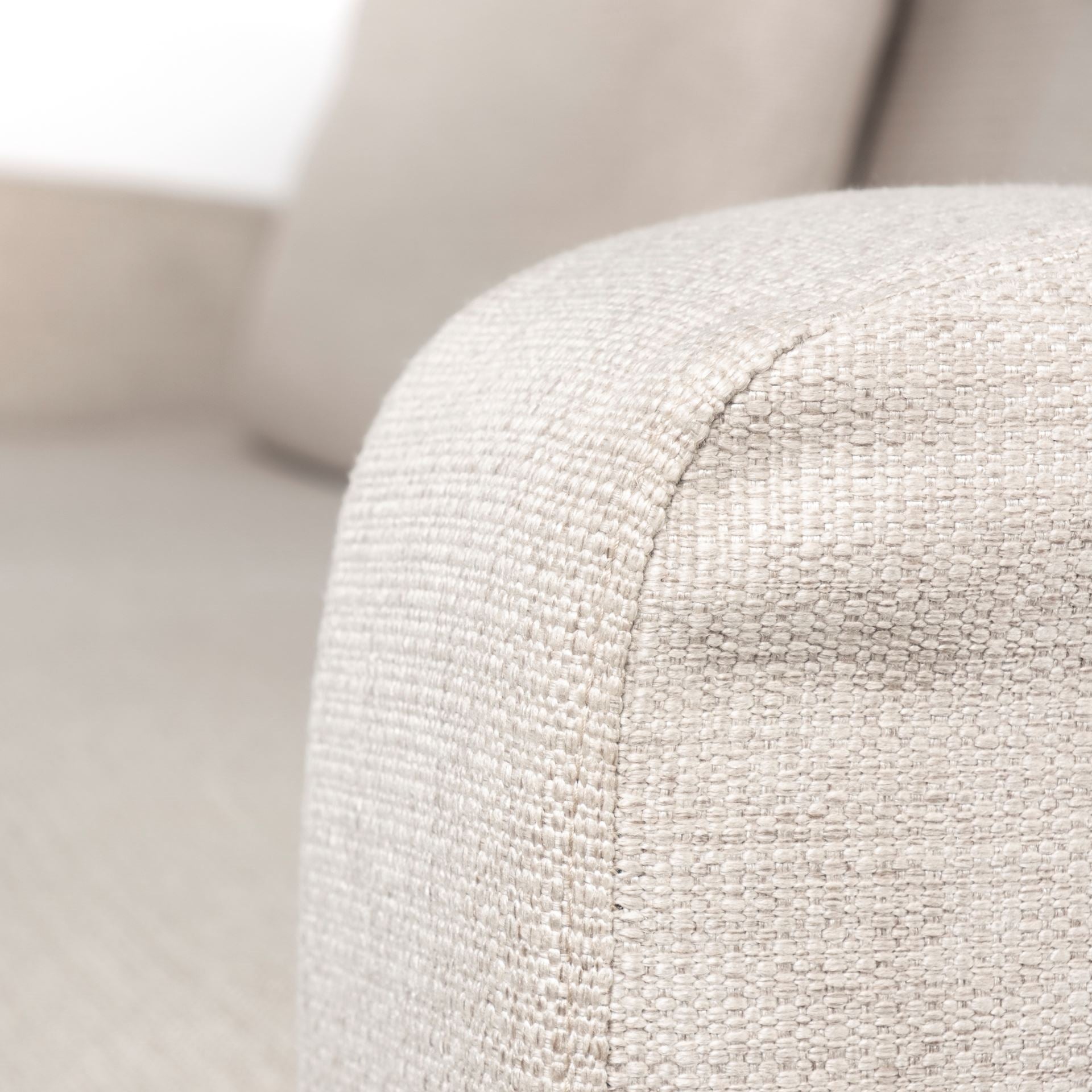 Denly II 92.5W  Beige Slipcover Three Seater Sofa