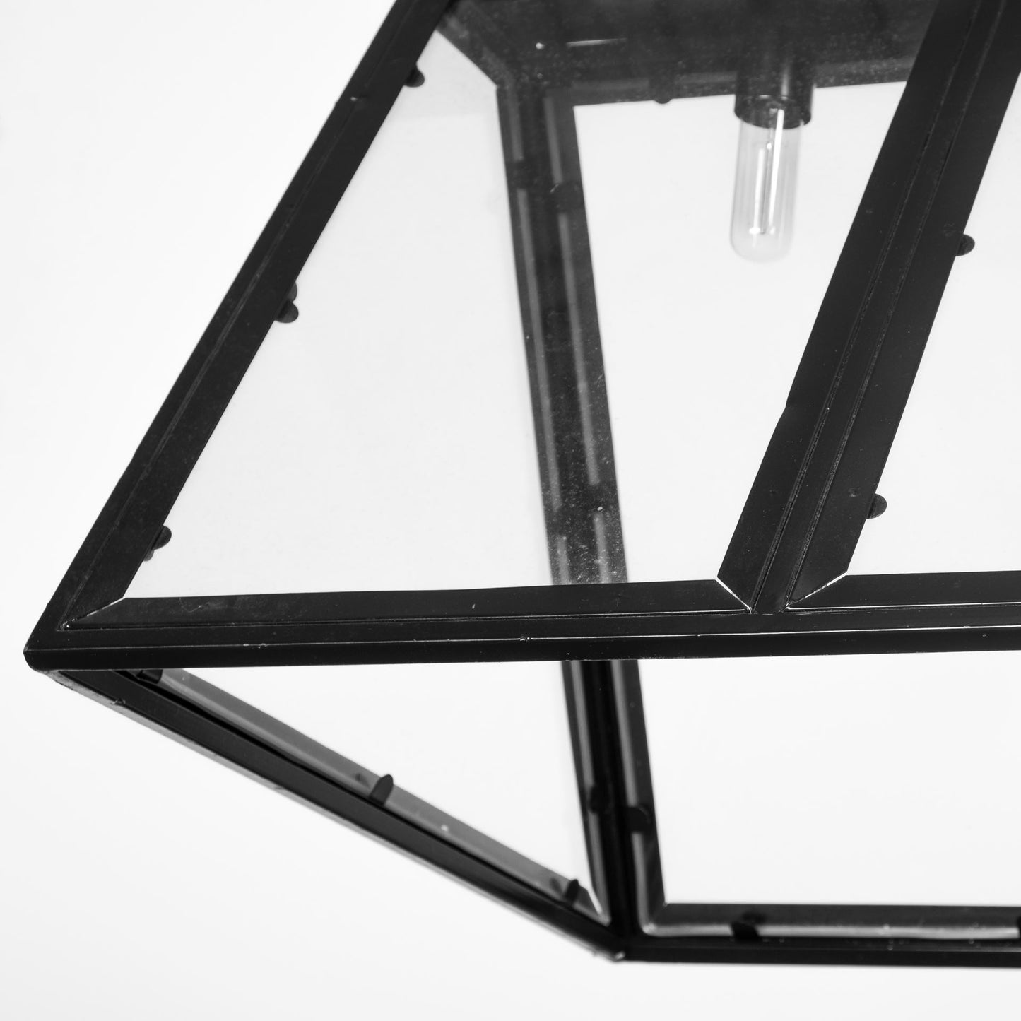 Antigon Chandelier Black Metal | Glass - chandeliers