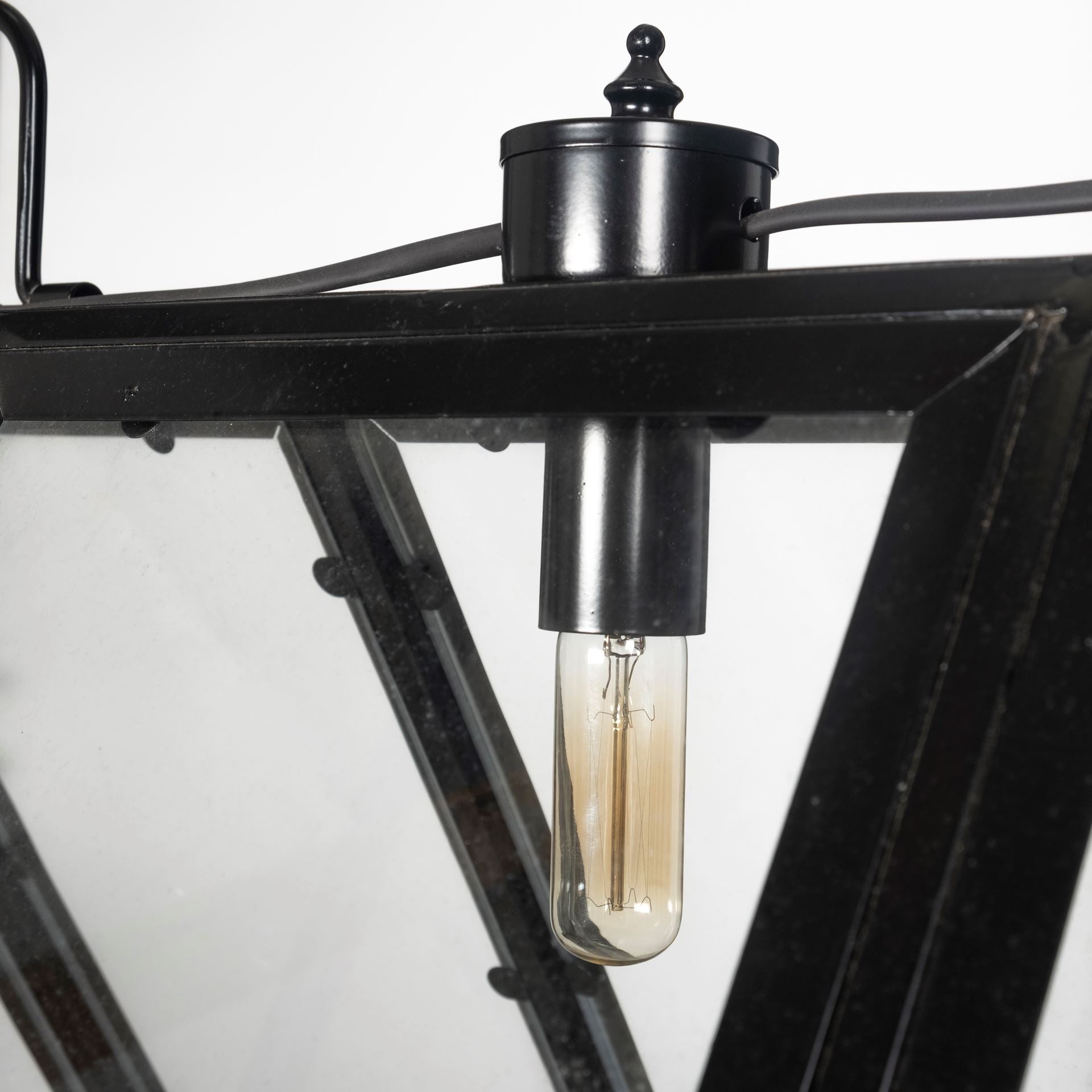 Antigon Chandelier Black Metal | Glass - chandeliers