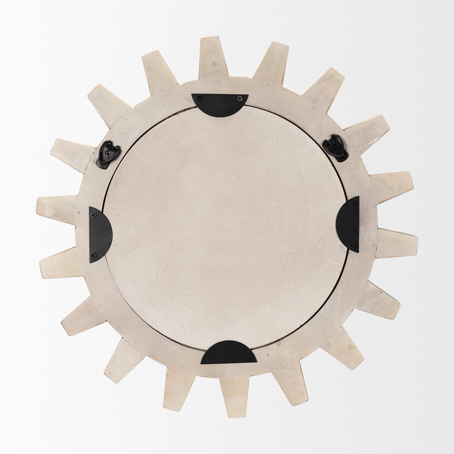 Cog Wall Mirror Sterling White Wood | 17’’ | Sterling - wall-mirrors-grouped