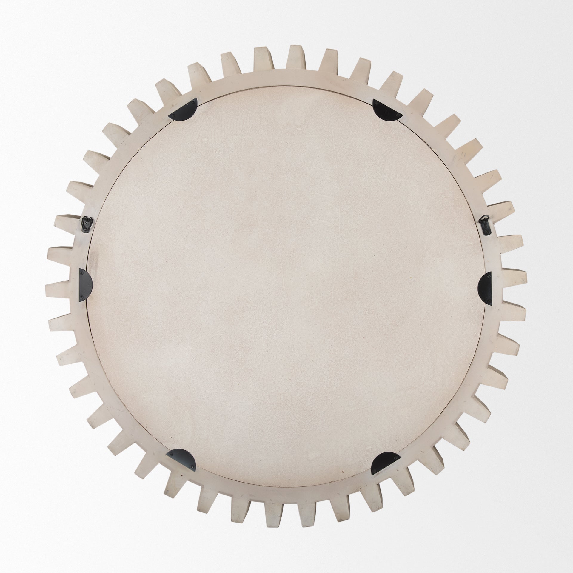 Cog Wall Mirror Sterling White Wood | 36’’ | Sterling - wall-mirrors-grouped