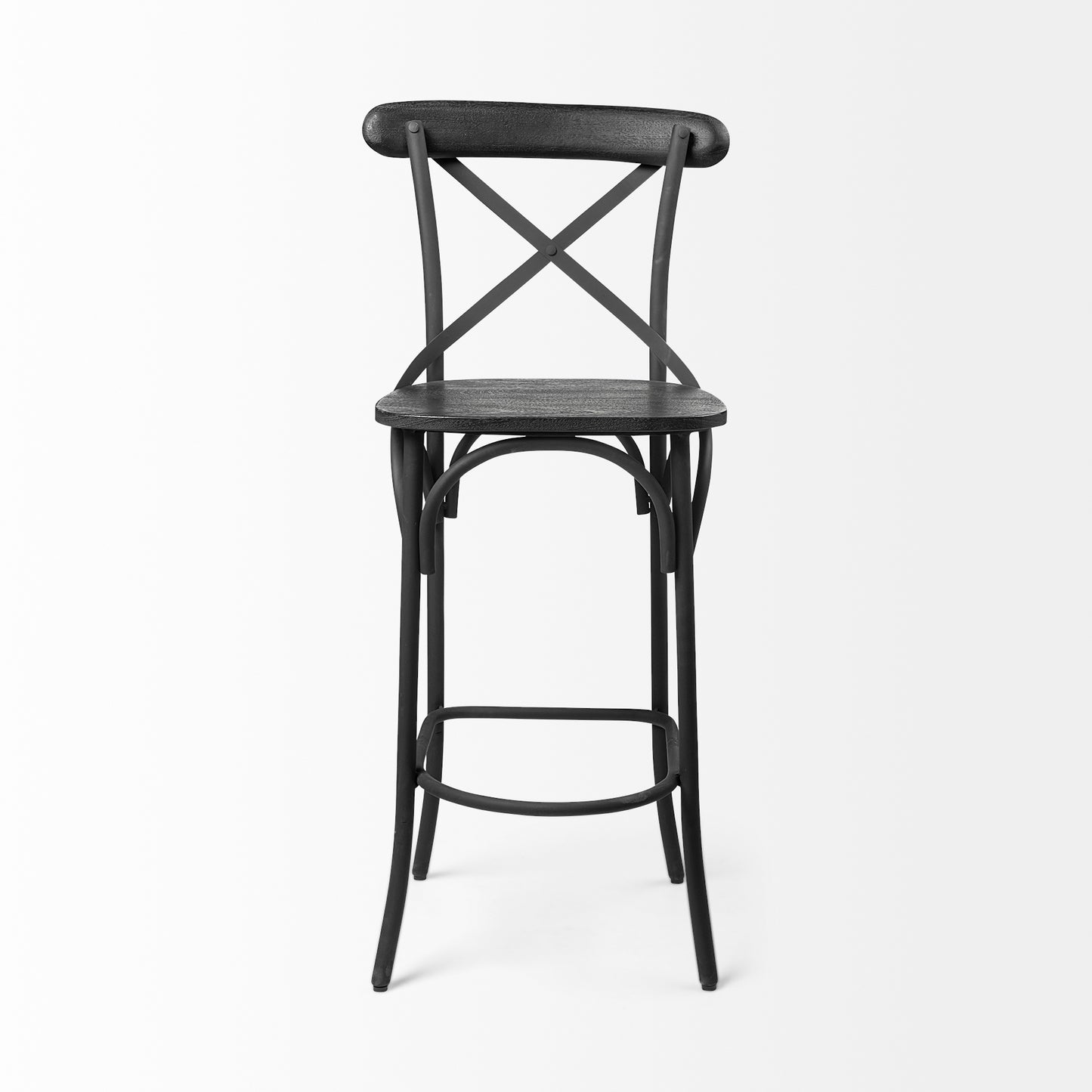 Etienne Bar Counter Stool Black Wood | Black Metal | Bar - bar-stools