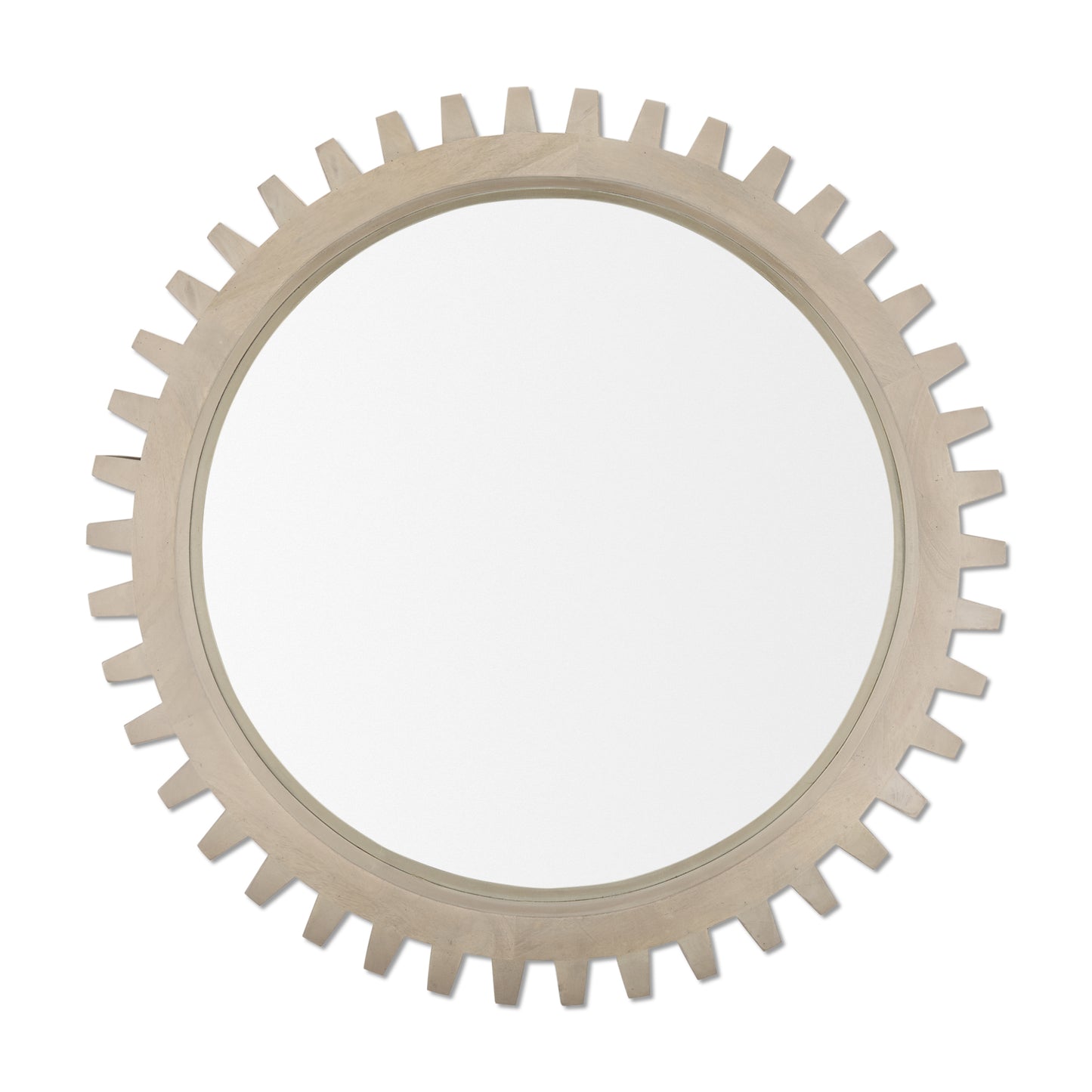 Cog Wall Mirror Sterling White Wood | 36’’ | Sterling - wall-mirrors-grouped