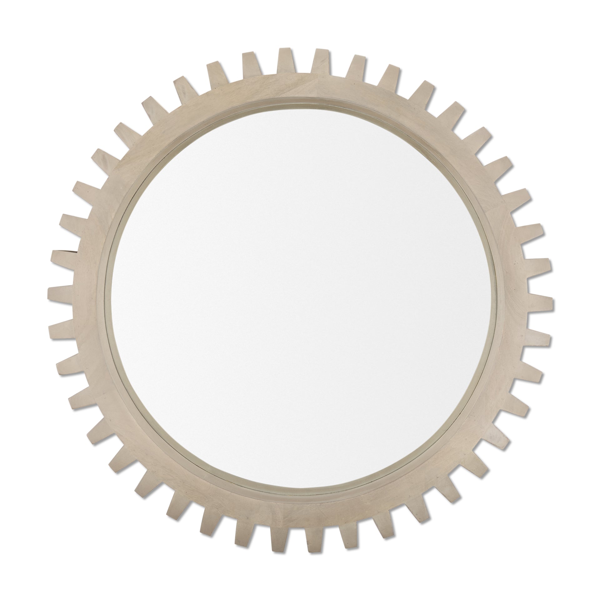 Cog Wall Mirror Sterling White Wood | 36’’ | Sterling - wall-mirrors-grouped