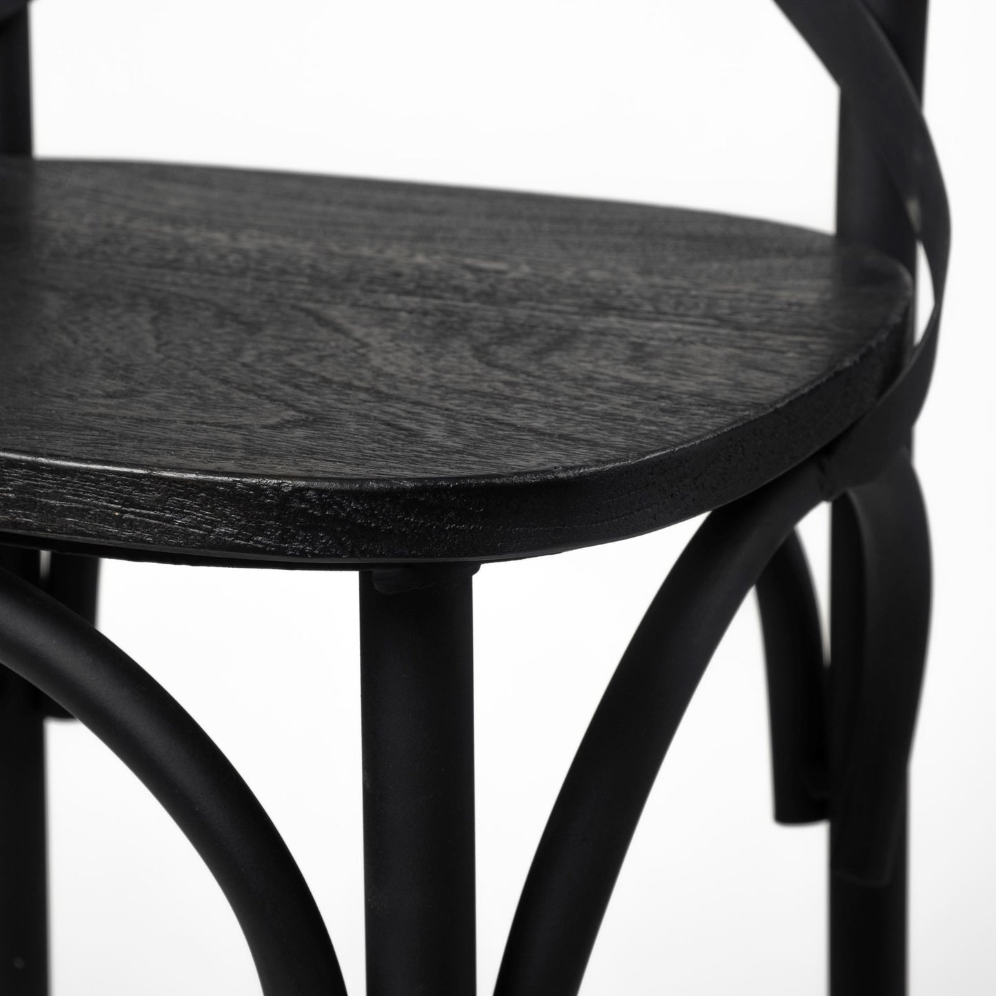 Etienne Bar Counter Stool Black Wood | Black Metal | Bar - bar-stools