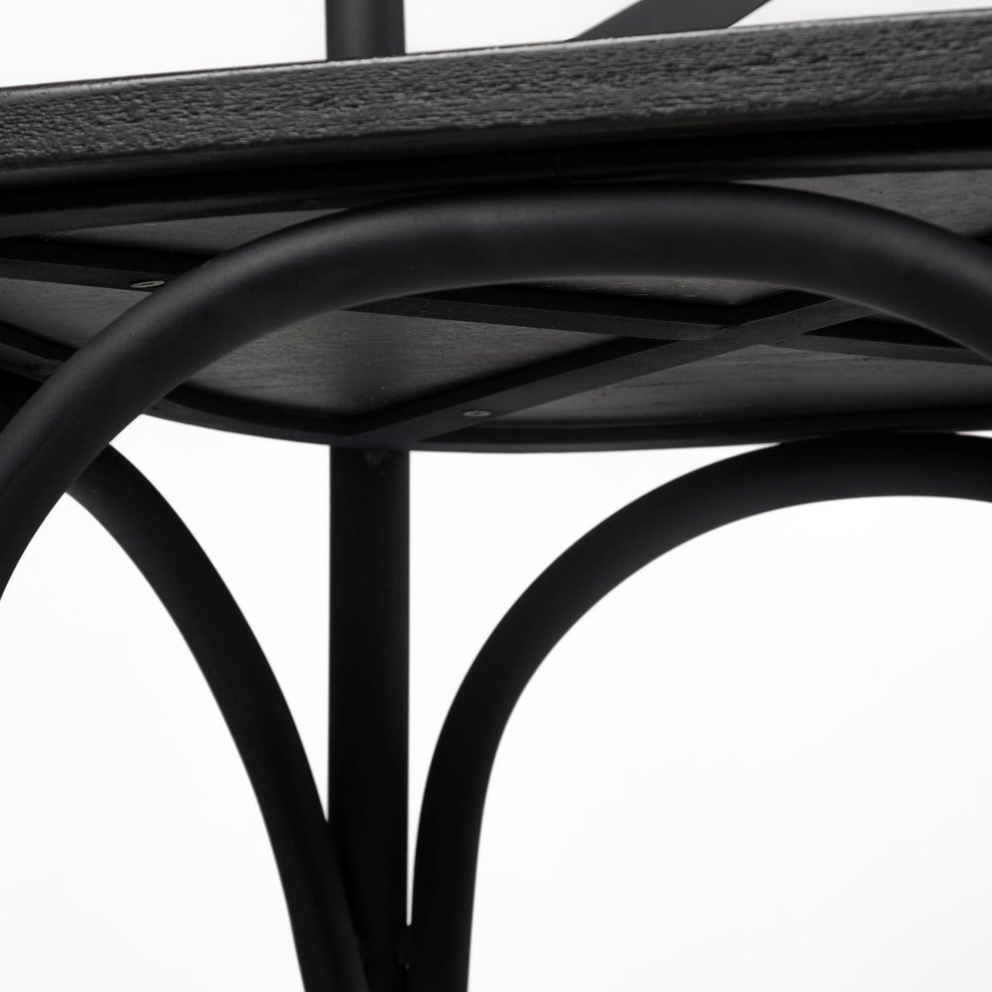 Etienne Wood Seat Bar Counter Stool Black Wood | Black Metal | Bar - bar-stools