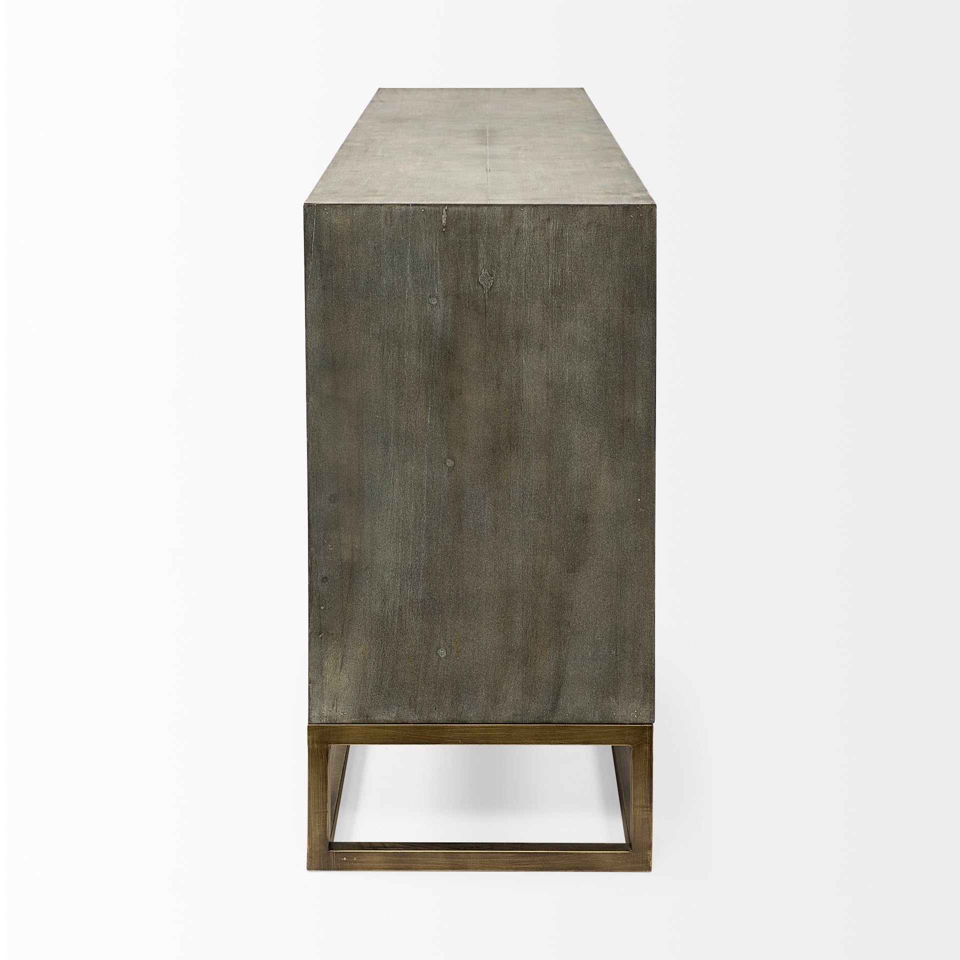 Genevieve Sideboard Gray Wood | Gold Metal - sideboards-and-buffets