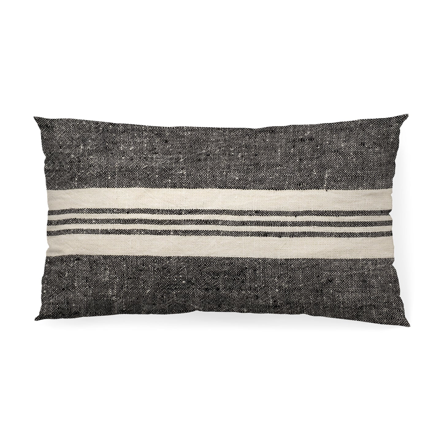 Sharon 14x26 Black With Stripes Decorative Pillow Cover
