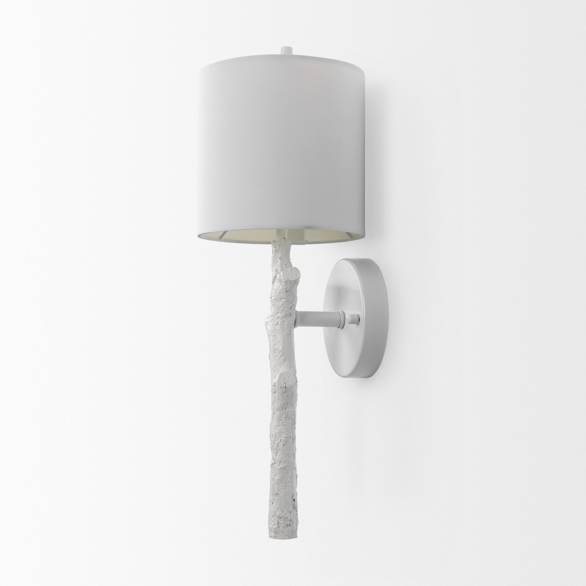 Sabinal Wall Sconce White Resin | White Shade - wall-fixtures