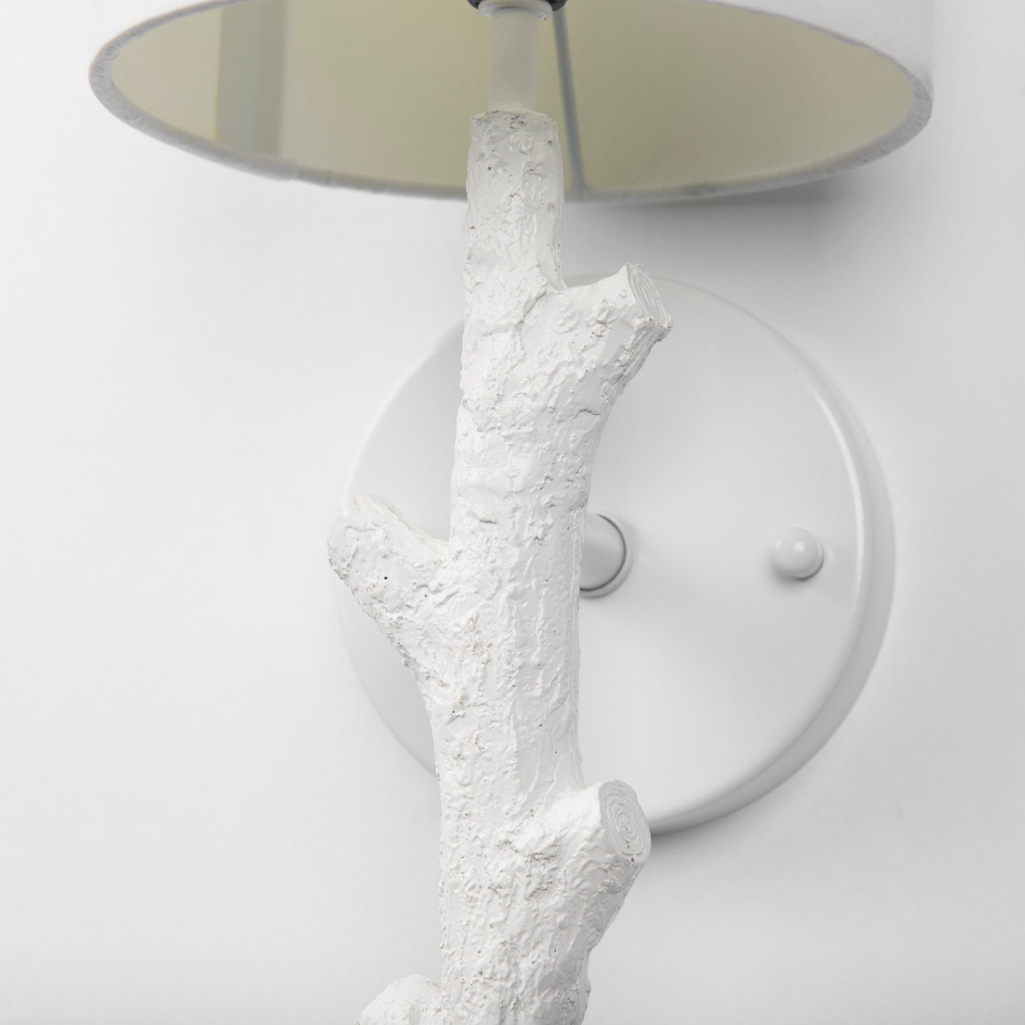 Sabinal Wall Sconce White Resin | White Shade - wall-fixtures