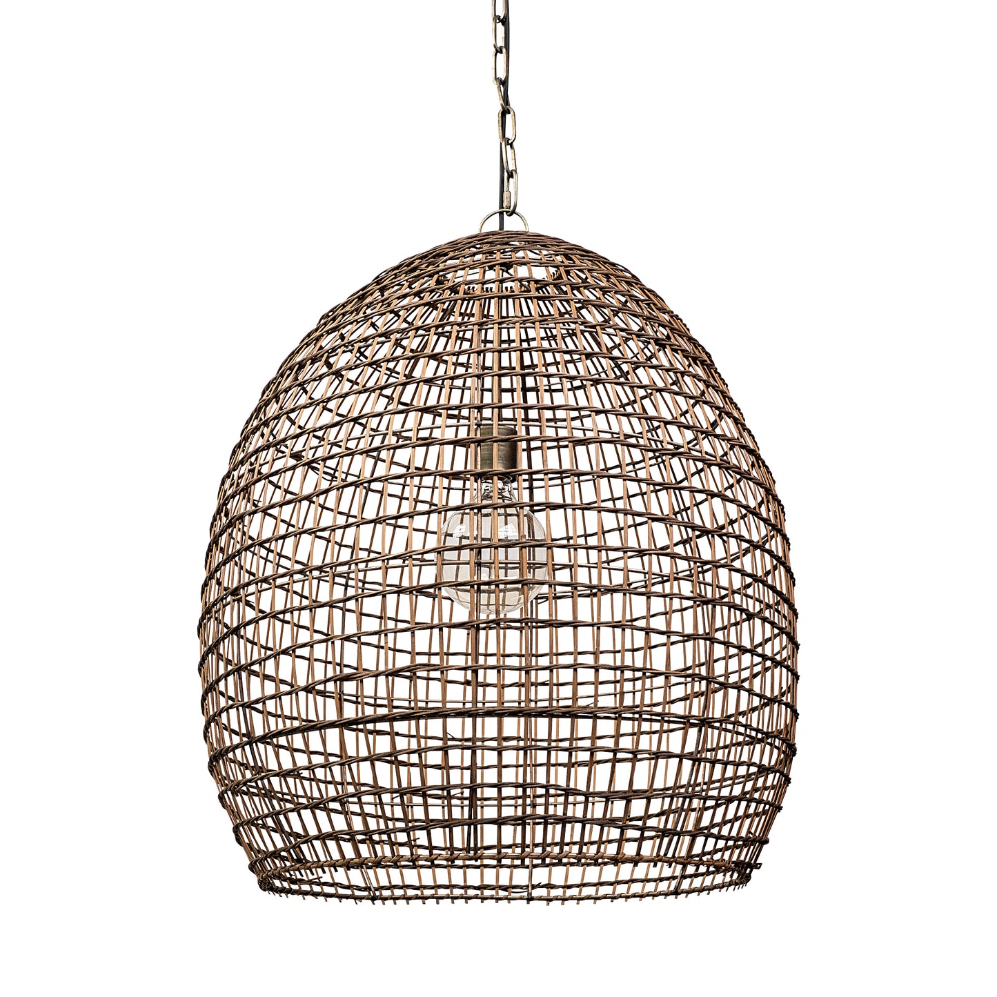 Aruba Pendant Light Brown Woven Straw - pendant-light