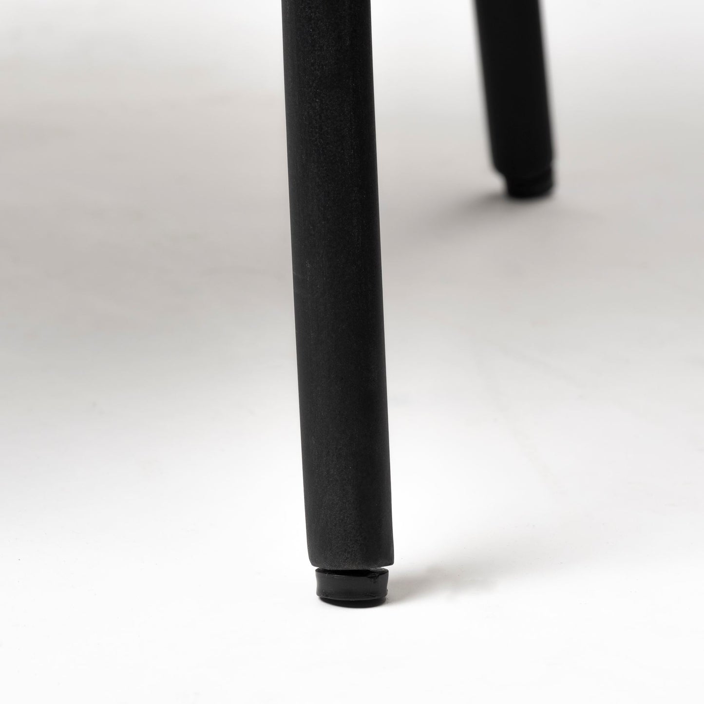 Etienne VII 24" Set of Two Round Top Black Wood and Marble Top Nesting Table