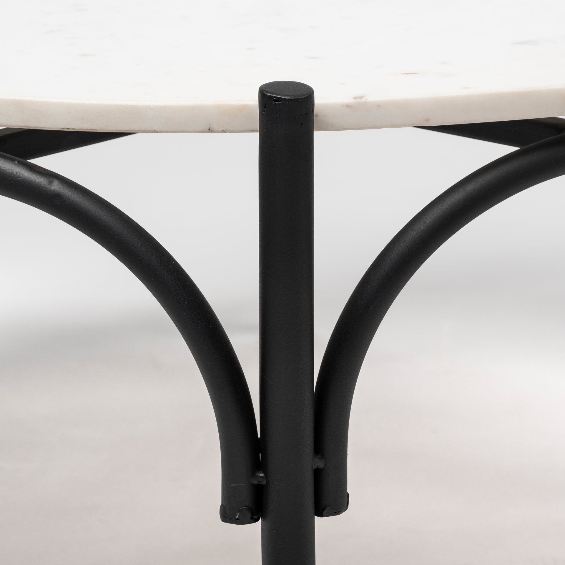Etienne Coffee Table White Marble | Black Metal - coffee-tables