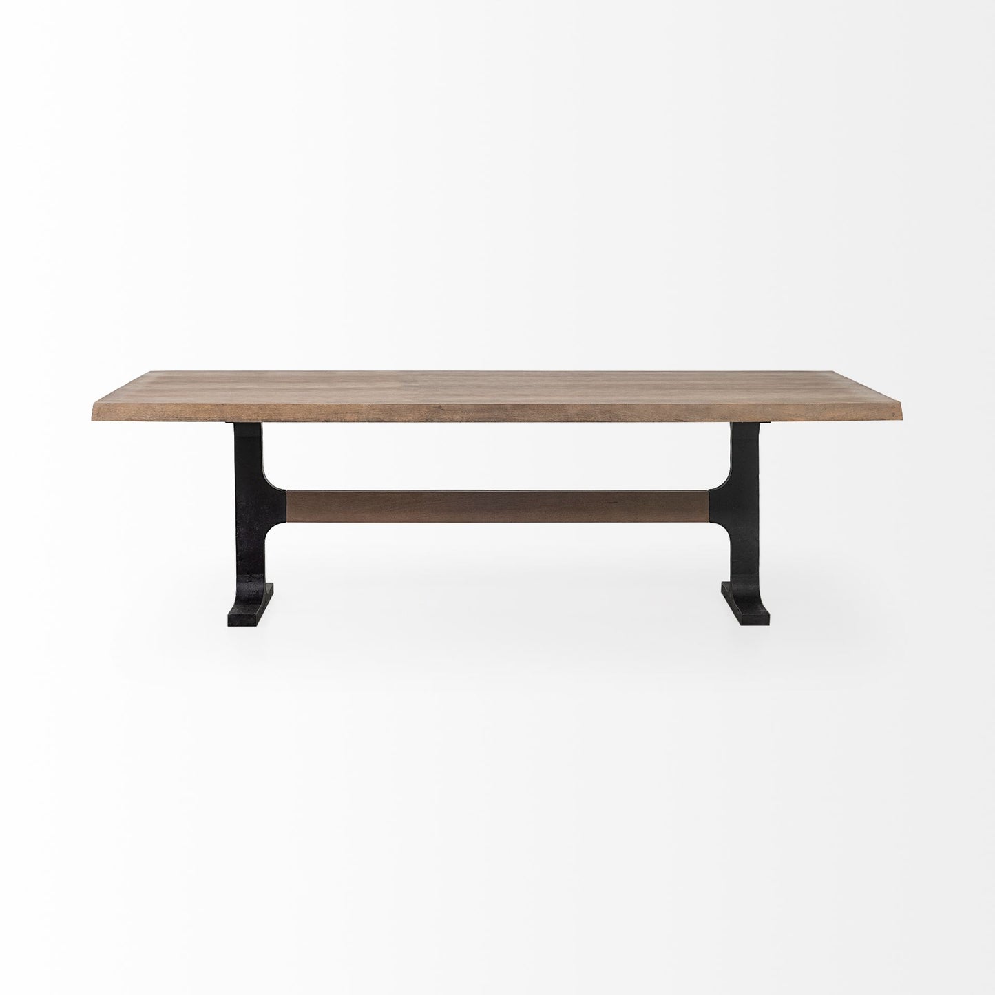 Araxi Dining Table Brown Wood | Black Metal - dining-table