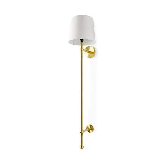 Chester Wall Sconce Gold Metal | Cream Shade - wall-fixtures