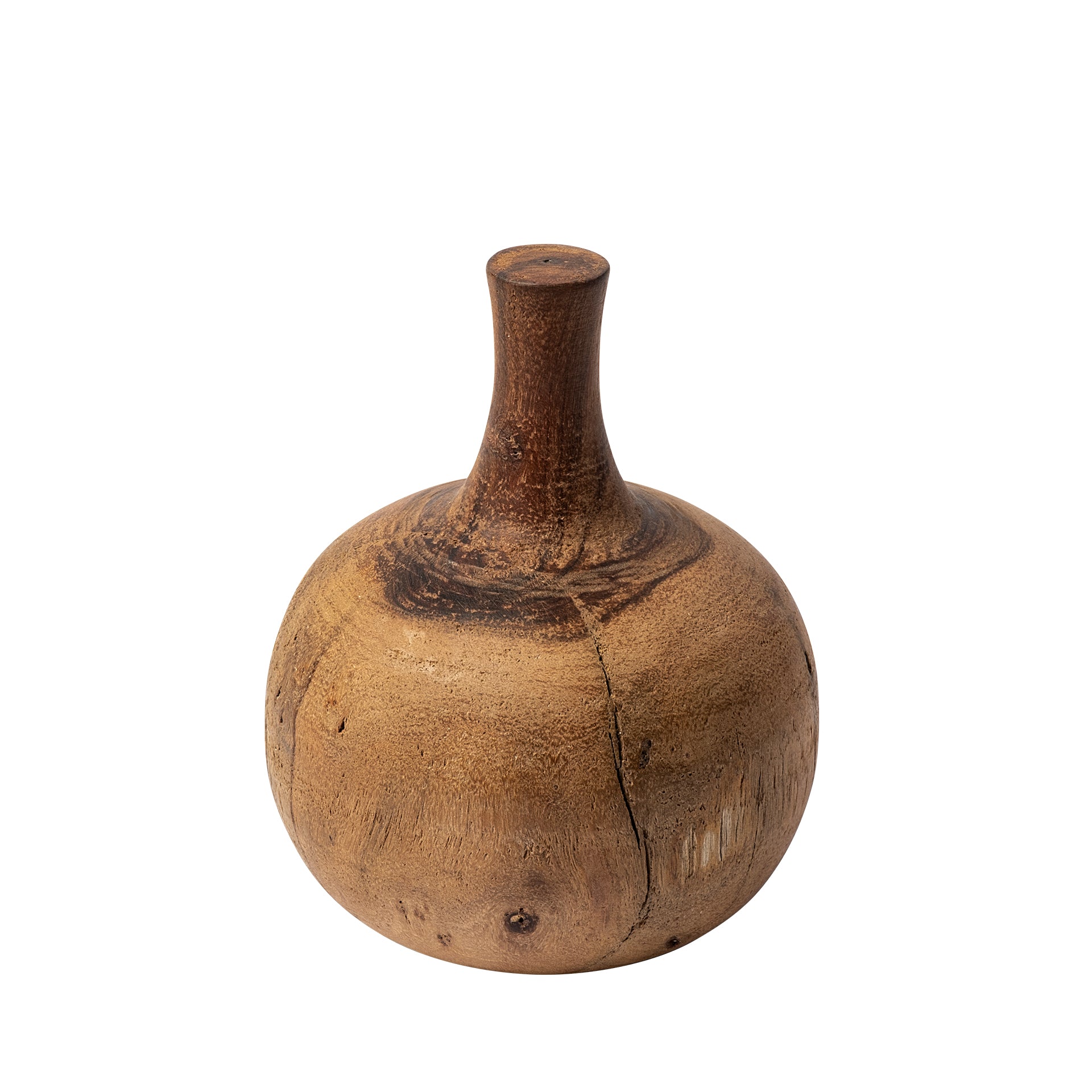 Afra Medium Solid Wood Vase Shaped Decorative Object