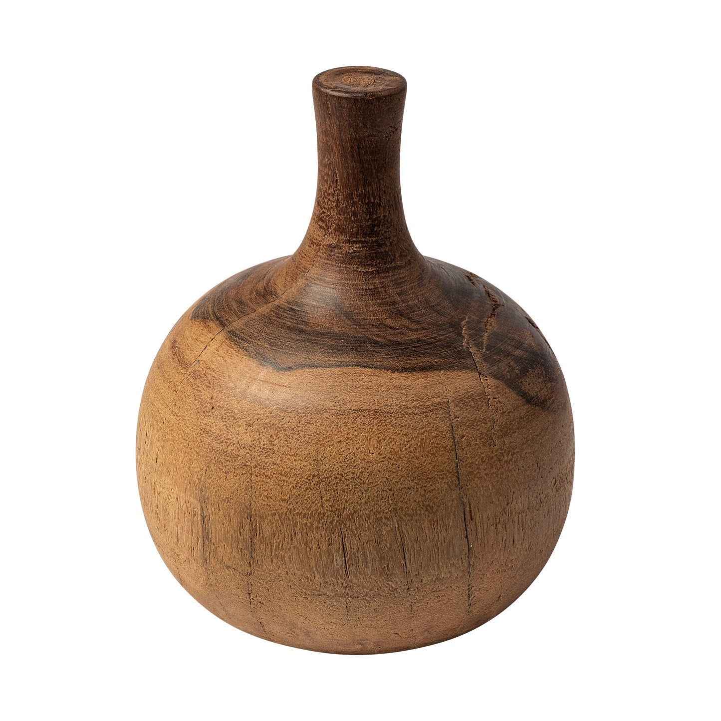 Afra Large Solid Wood Vase Shaped Decorative Object