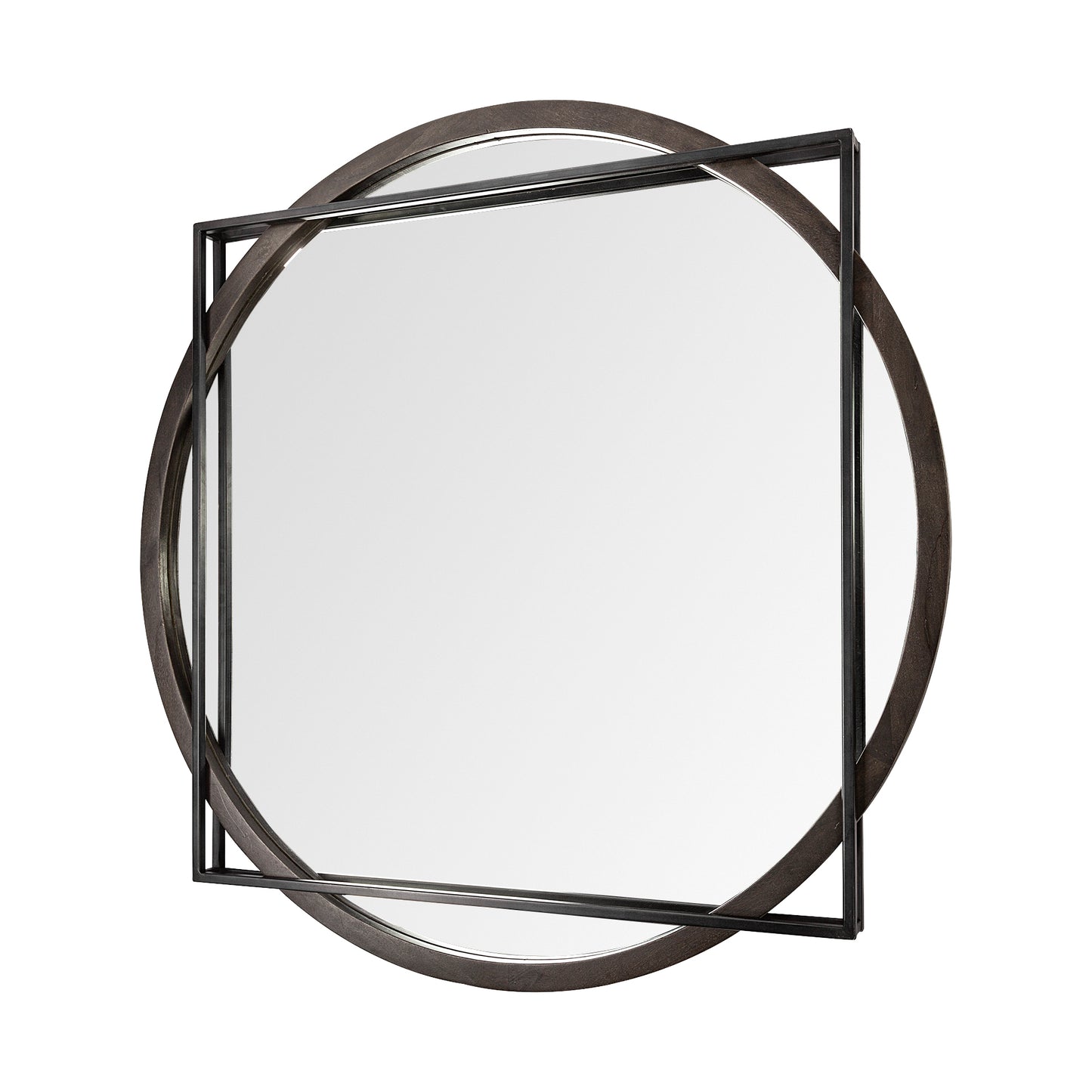 Norbert Wall Mirror Black Metal | 46"