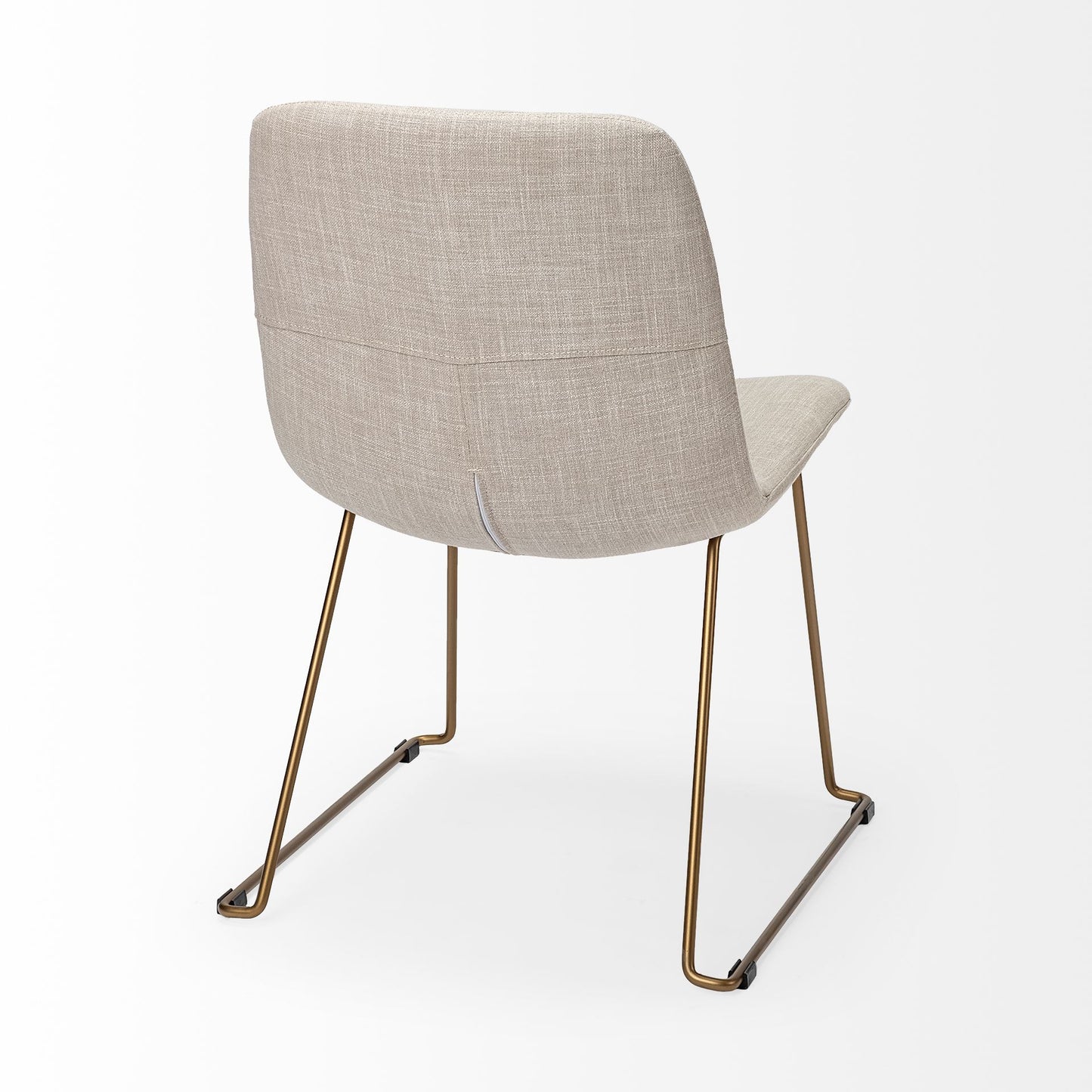 Sawyer Dining Chair Beige Fabric | Gold Metal (Side Chair) - dining-chairs