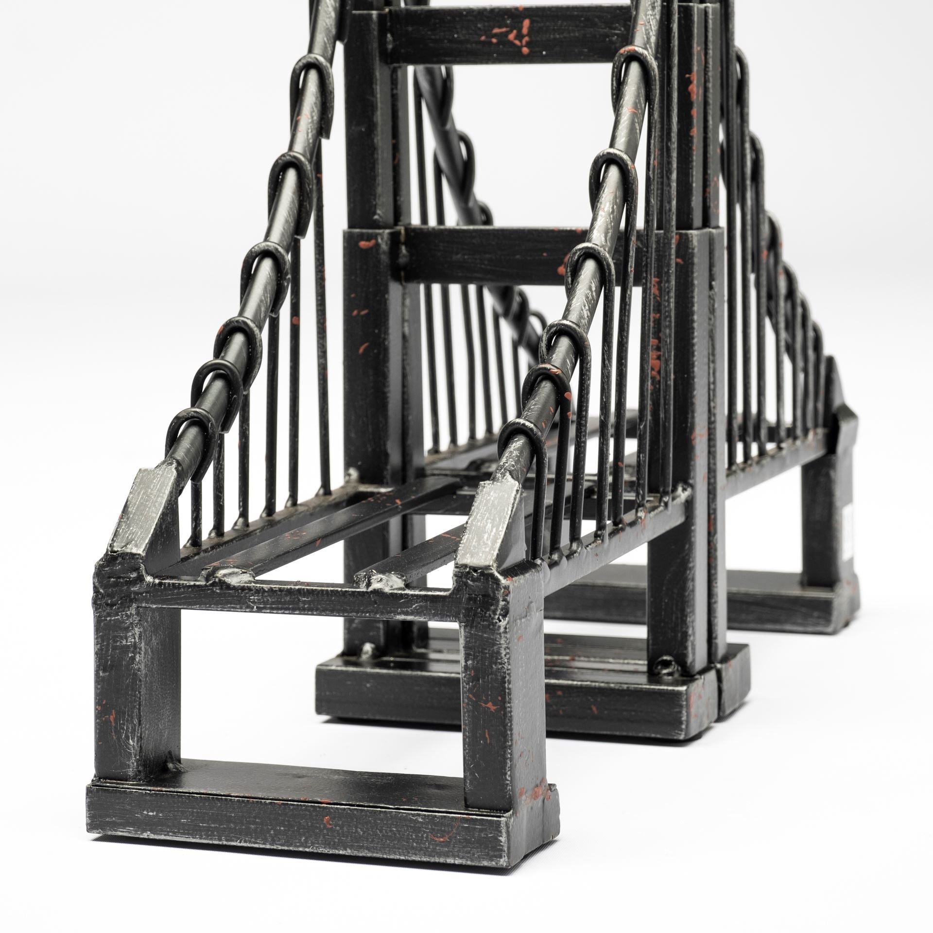 Suspension Set of 2 19L x 4W Brown Wrought Iron Suspension Bridge Bookends