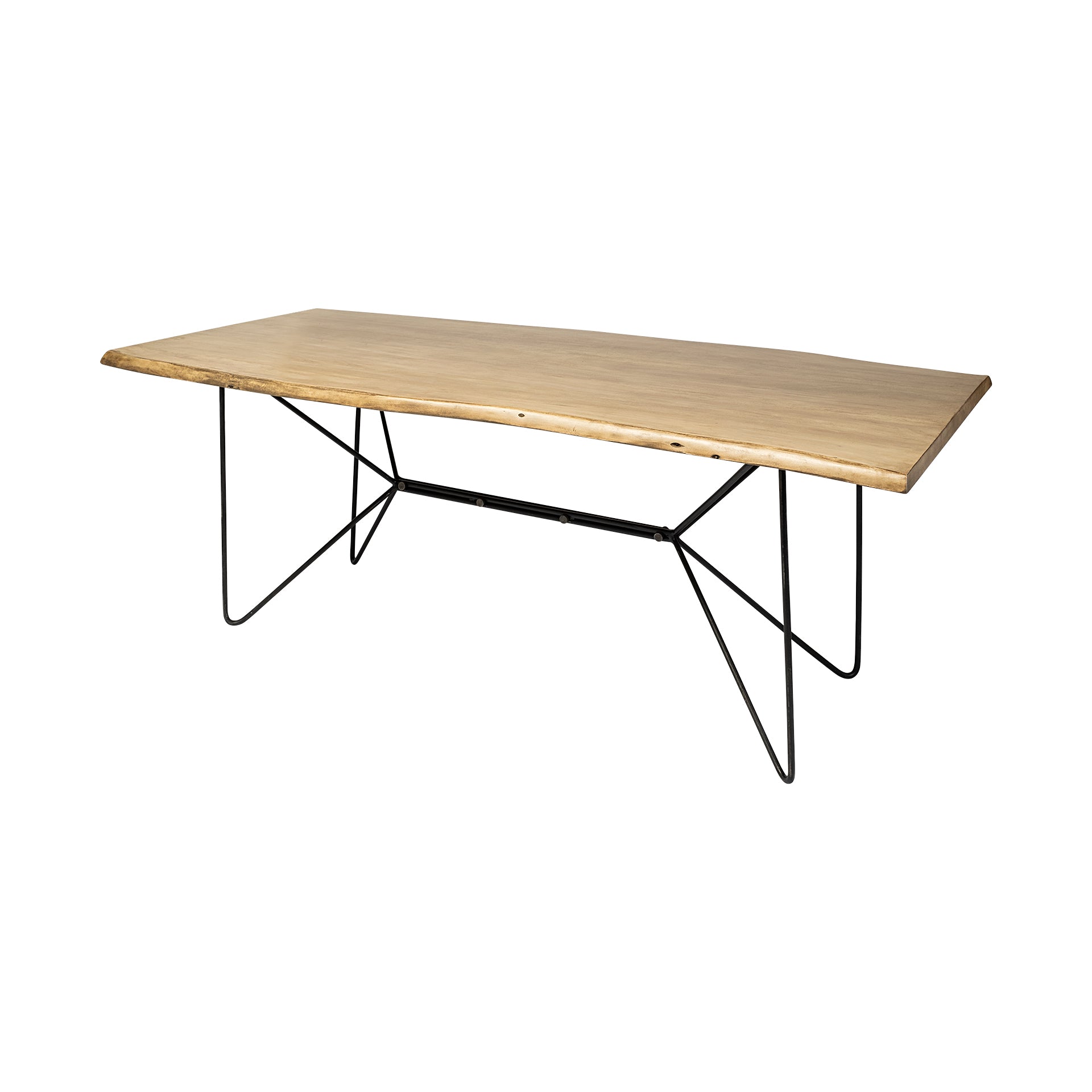 Papillion Dining Table Blonde Wood | Black Iron - dining-table