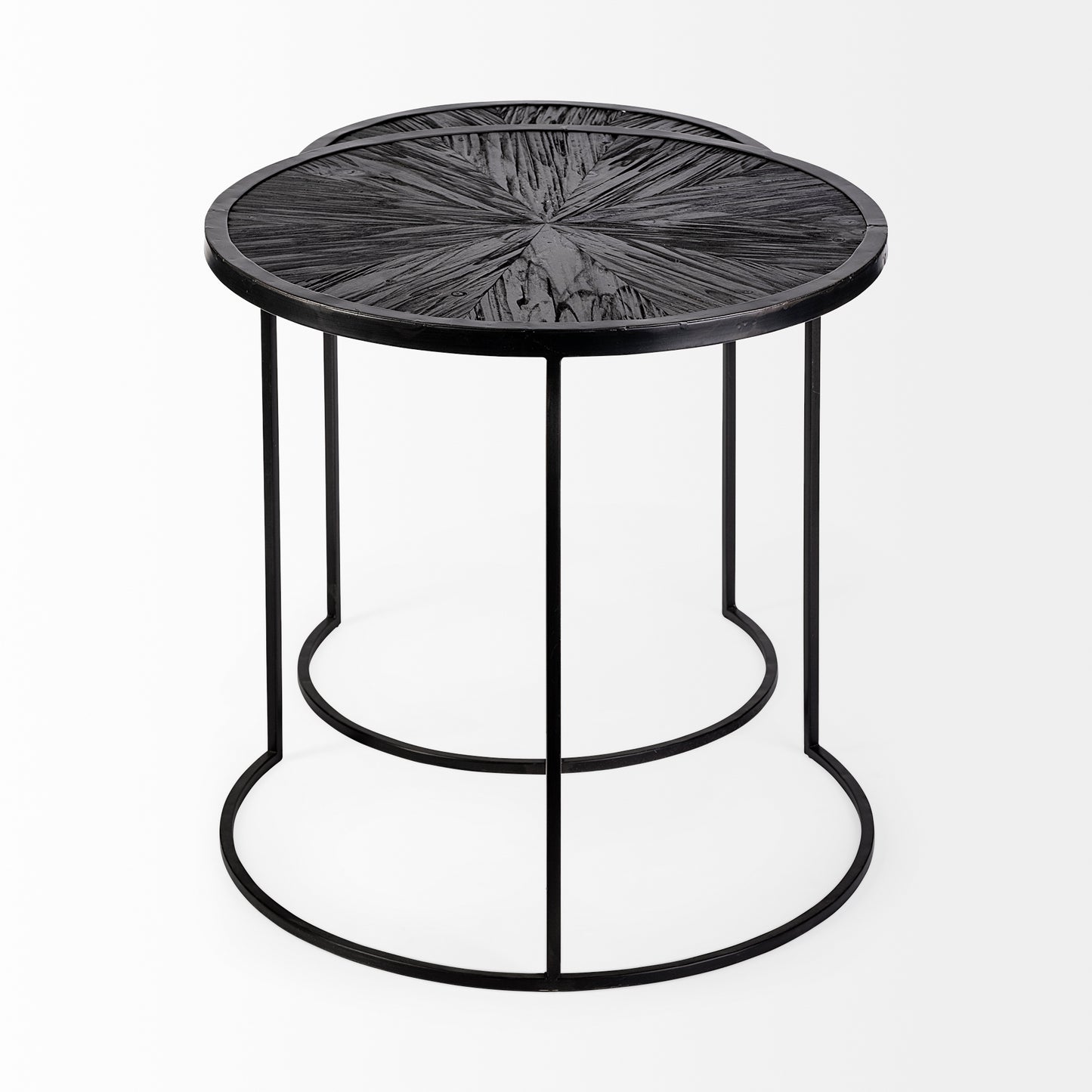 Chakra Accent Table Black Wood | Black Metal - accent-tables