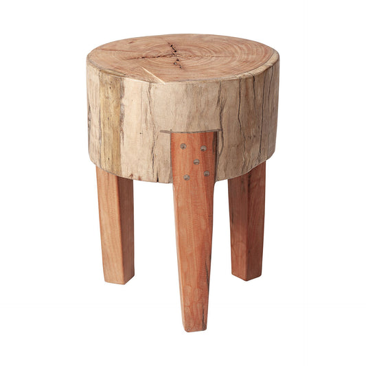 Asco Stool Reclaimed Wood | 18H - ottoman-and-poufs