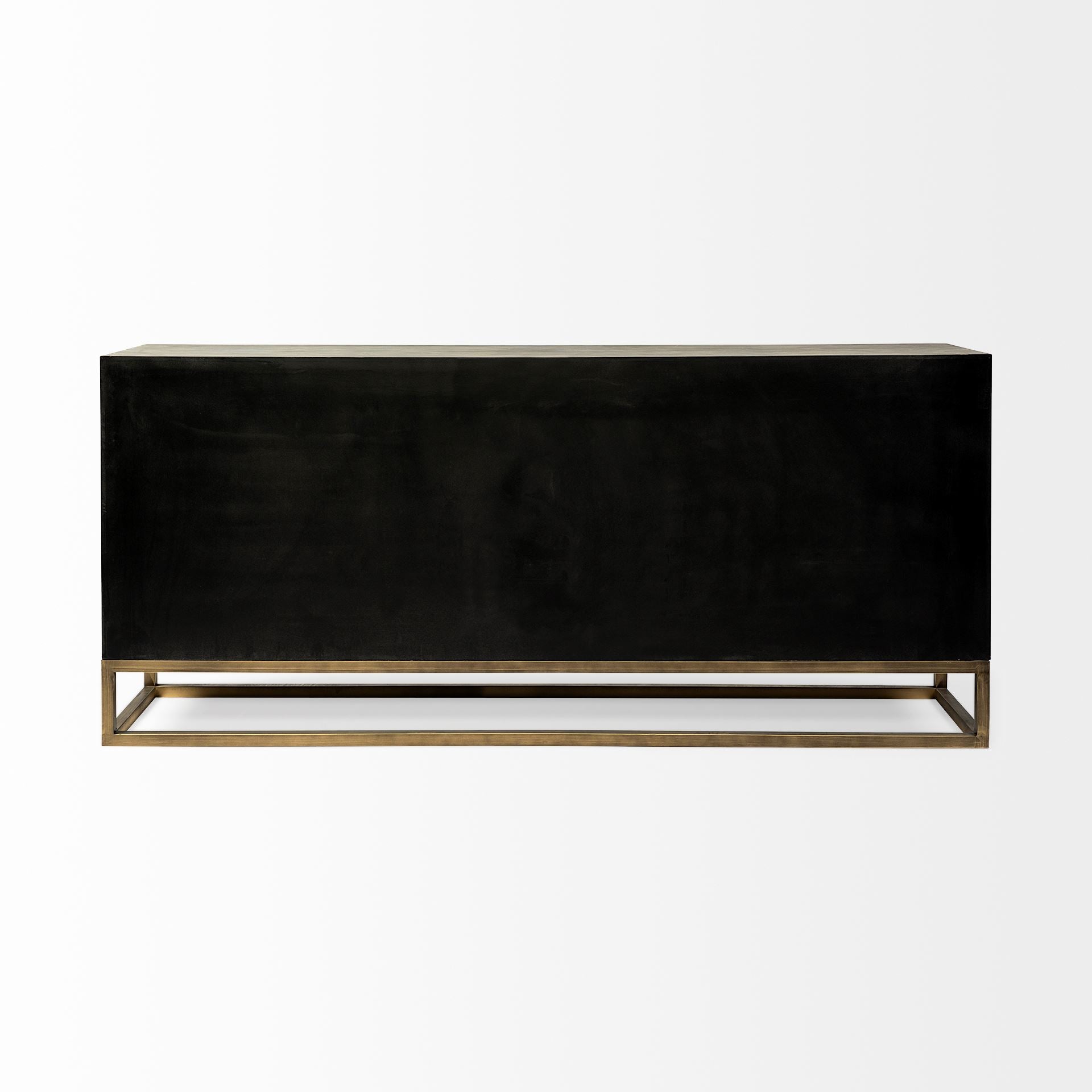 Genevieve Sideboard Gray Wood | Gold Metal - sideboards-and-buffets