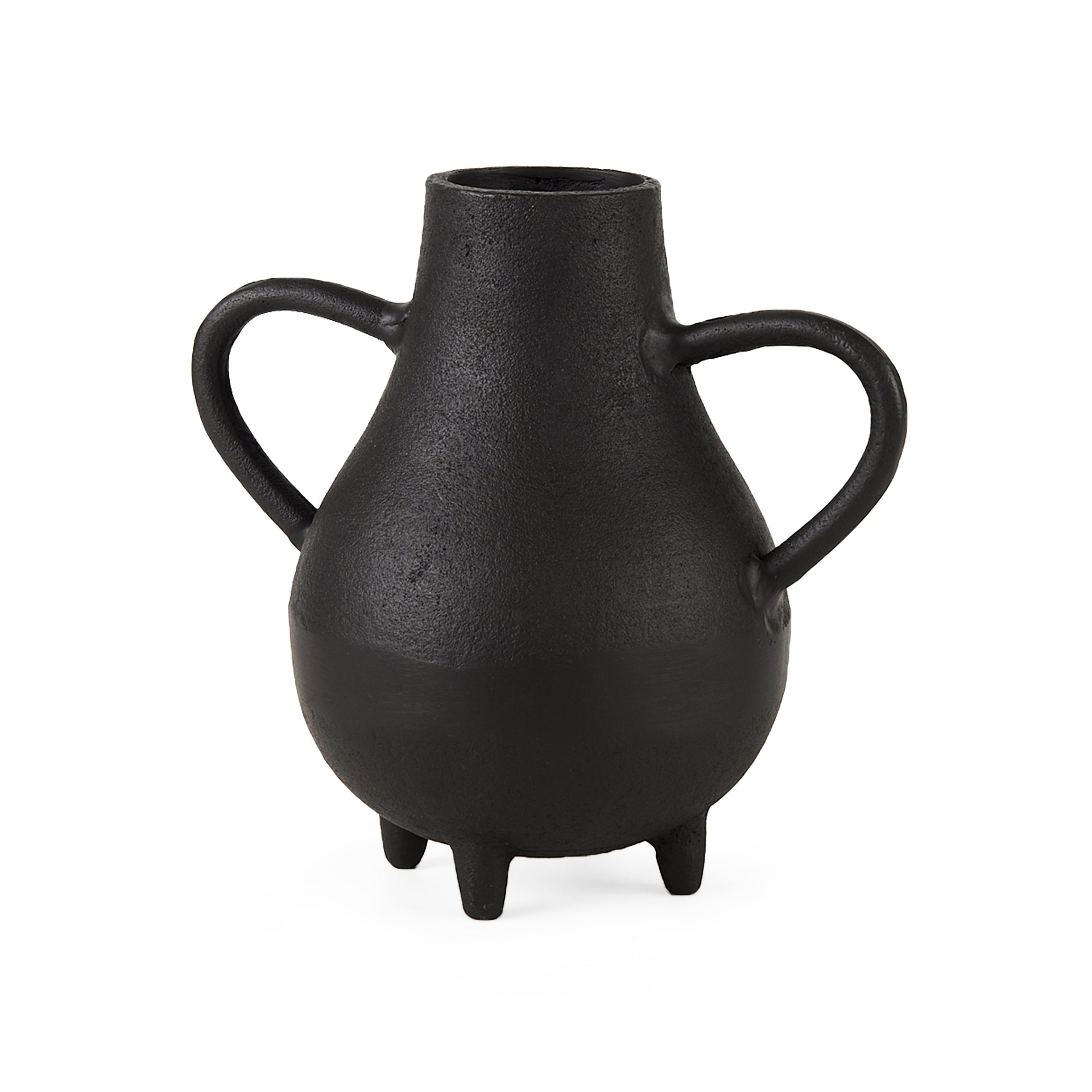 Cyrus Black Two handled Vase Decorative Object