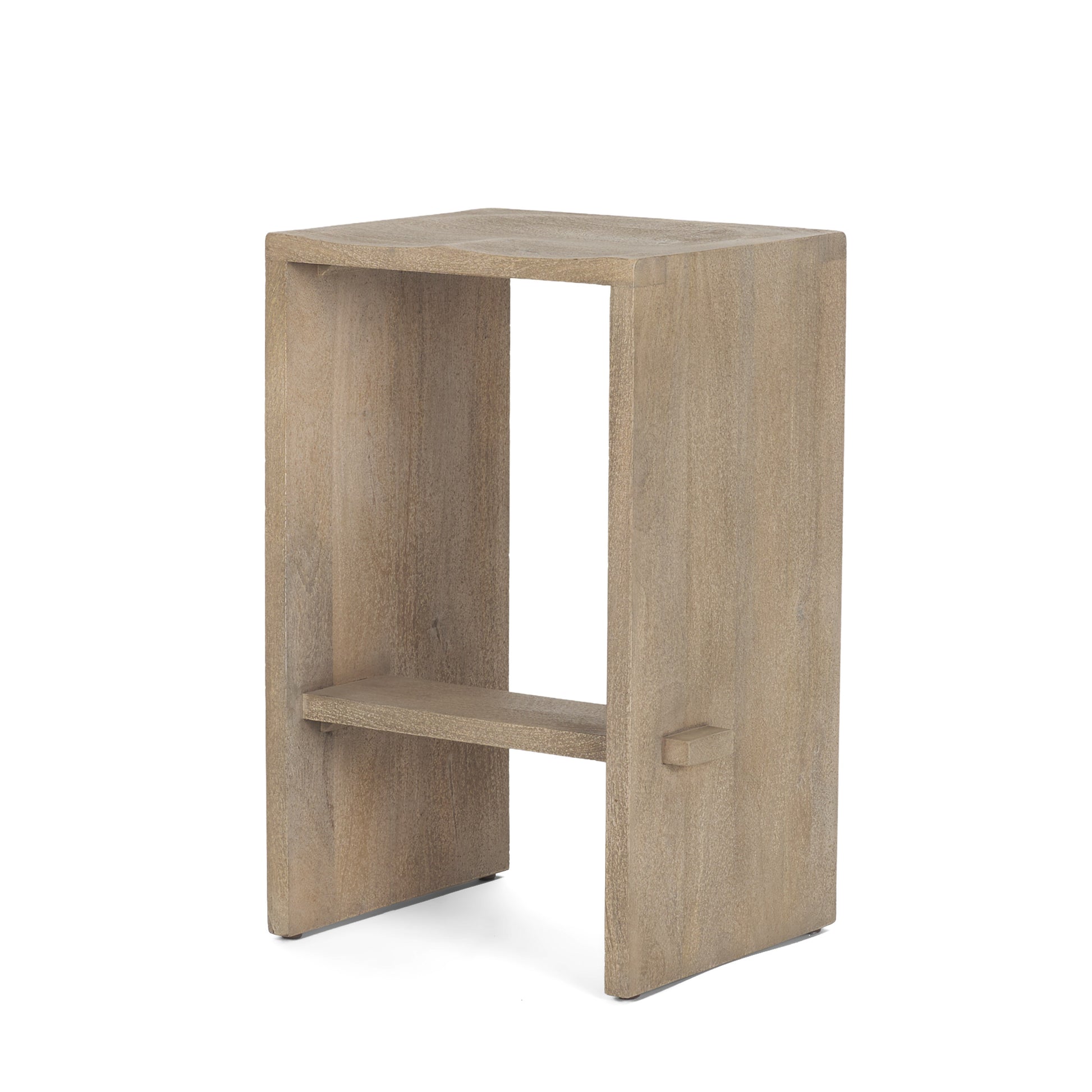 Aida 26" Seat Height Light Gray Wood Counter Stool