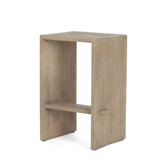 Aida 26" Seat Height Light Gray Wood Counter Stool