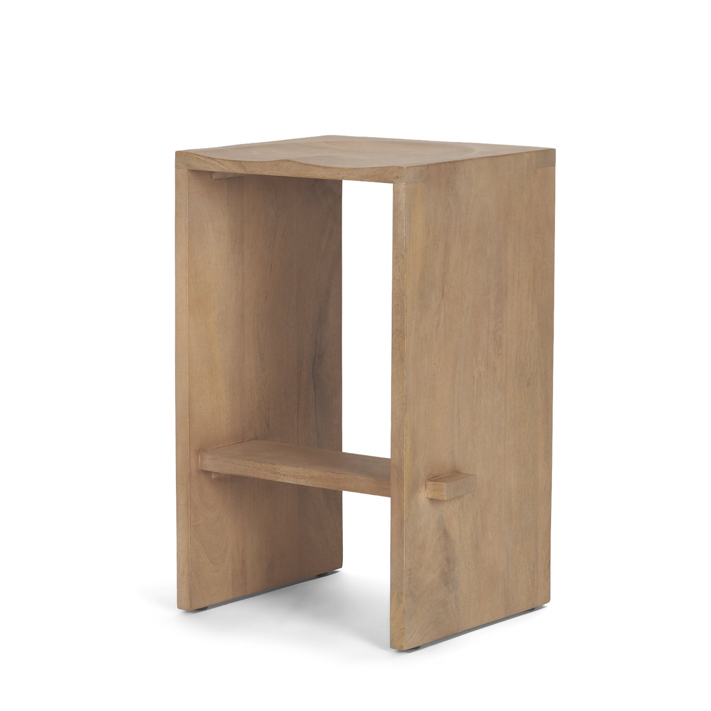 Aida 26" Seat Height Light Brown Wood Counter Stool