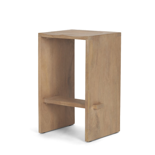 Aida 26" Seat Height Light Brown Wood Counter Stool