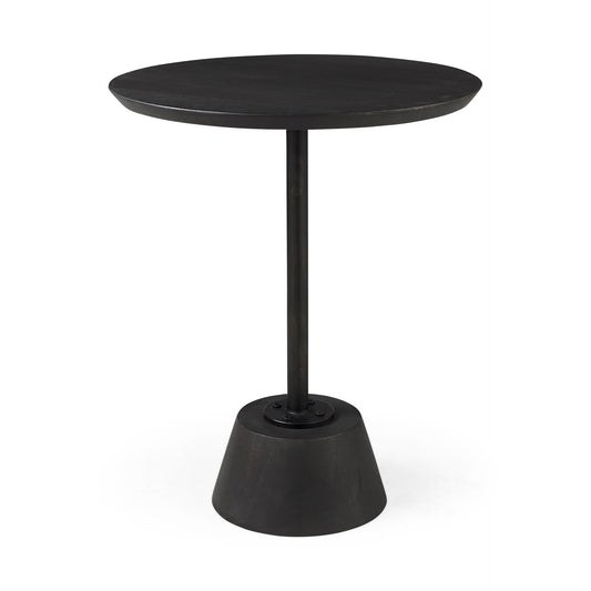 Maxwell End Side Table Dark Brown Wood | Black Metal - end-and-side-tables