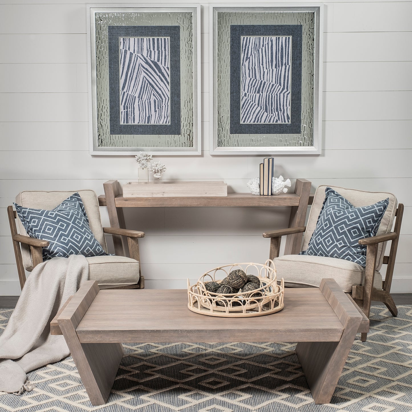Elaine III 60L x 16W Brown Wood Angled Leg Console Table