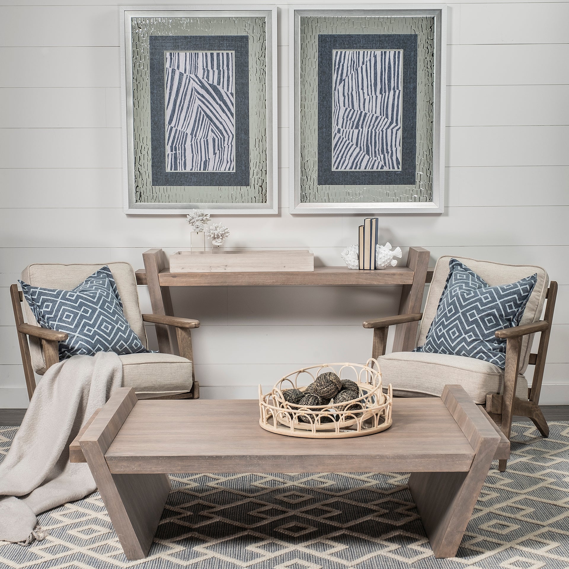 Elaine III 60L x 16W Brown Wood Angled Leg Console Table