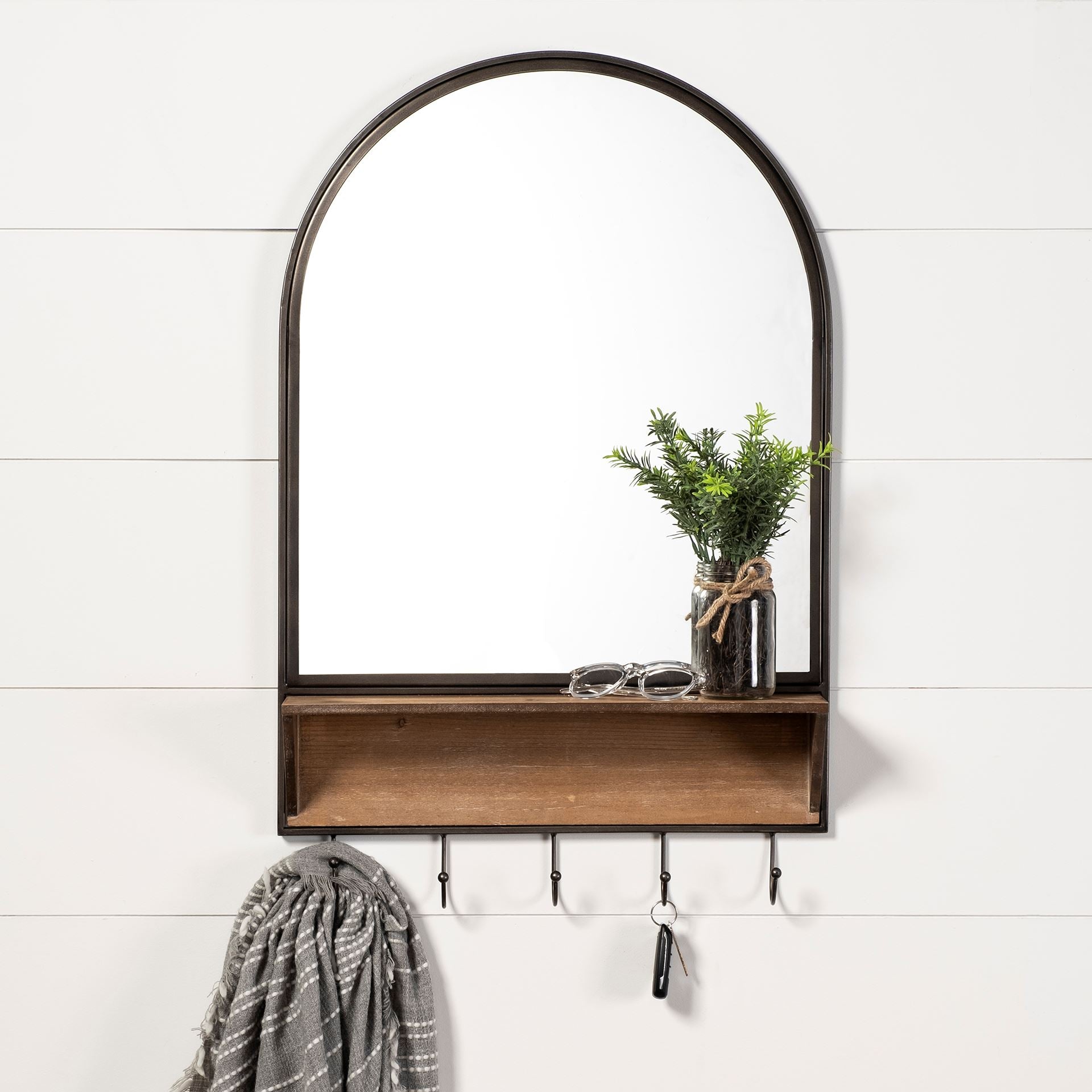 Neville Wall Mirror Black Metal - wall-mirrors-grouped