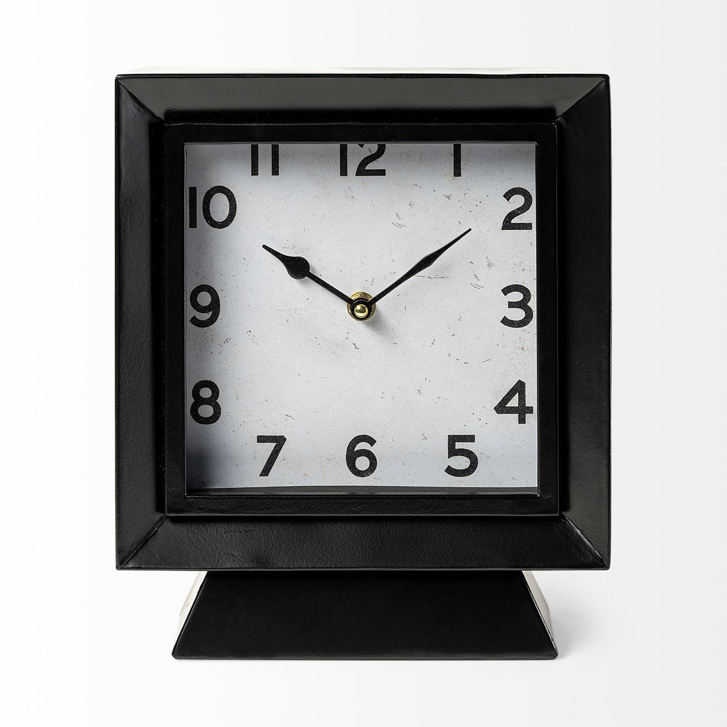 Ralph I Black Metal Square Table Clock